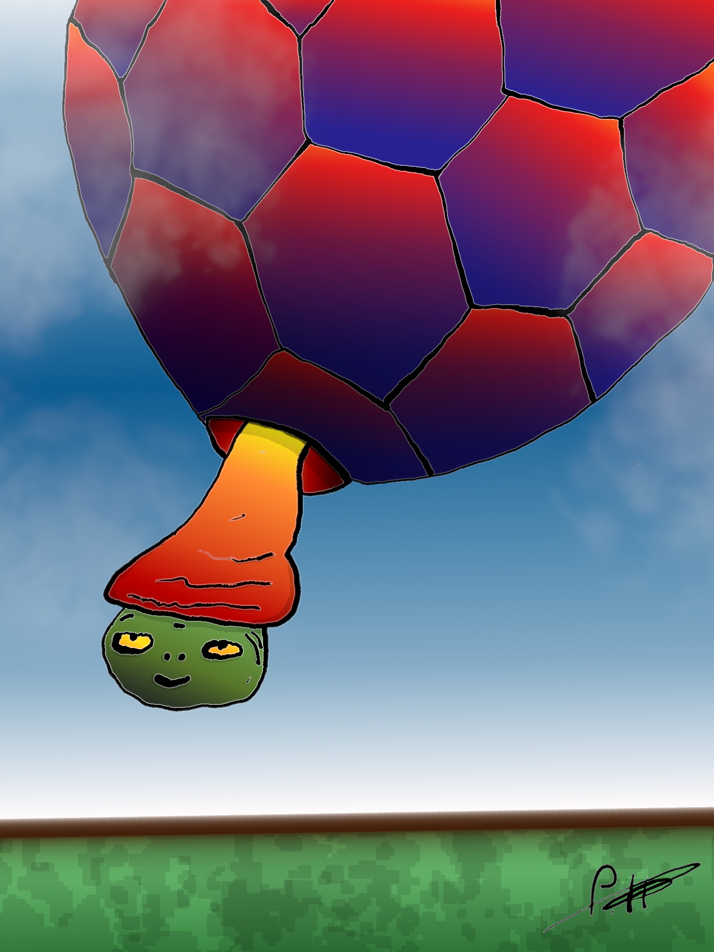 Wut und Gelassenheit - Digitales Kunstwerk von Paul Alexander Heigel