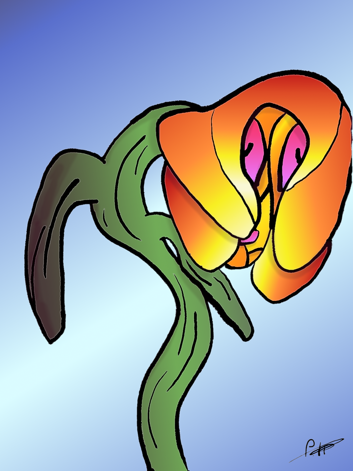 Schüchternheit - Digitales Kunstwerk von Paul Alexander Heigel