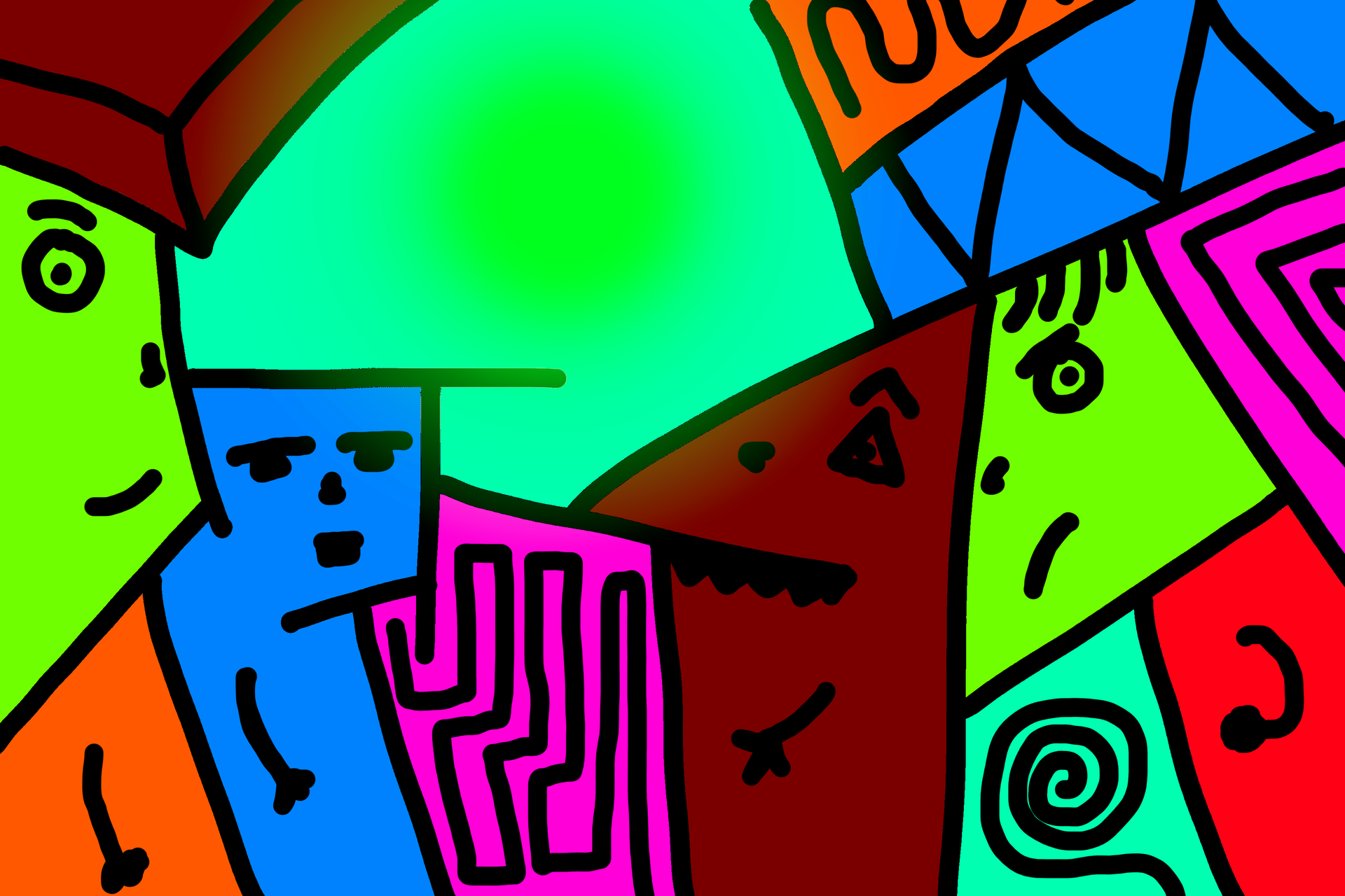 Sonnenanbeter - Digitales Kunstwerk von Paul Alexander Heigel