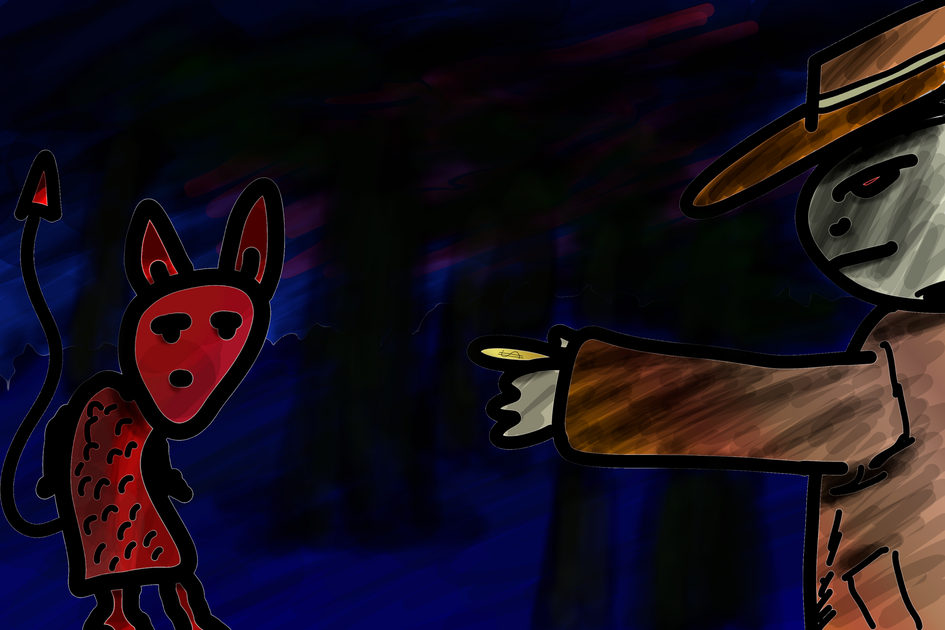 Teufelspakt - Digitales Kunstwerk von Paul Alexander Heigel