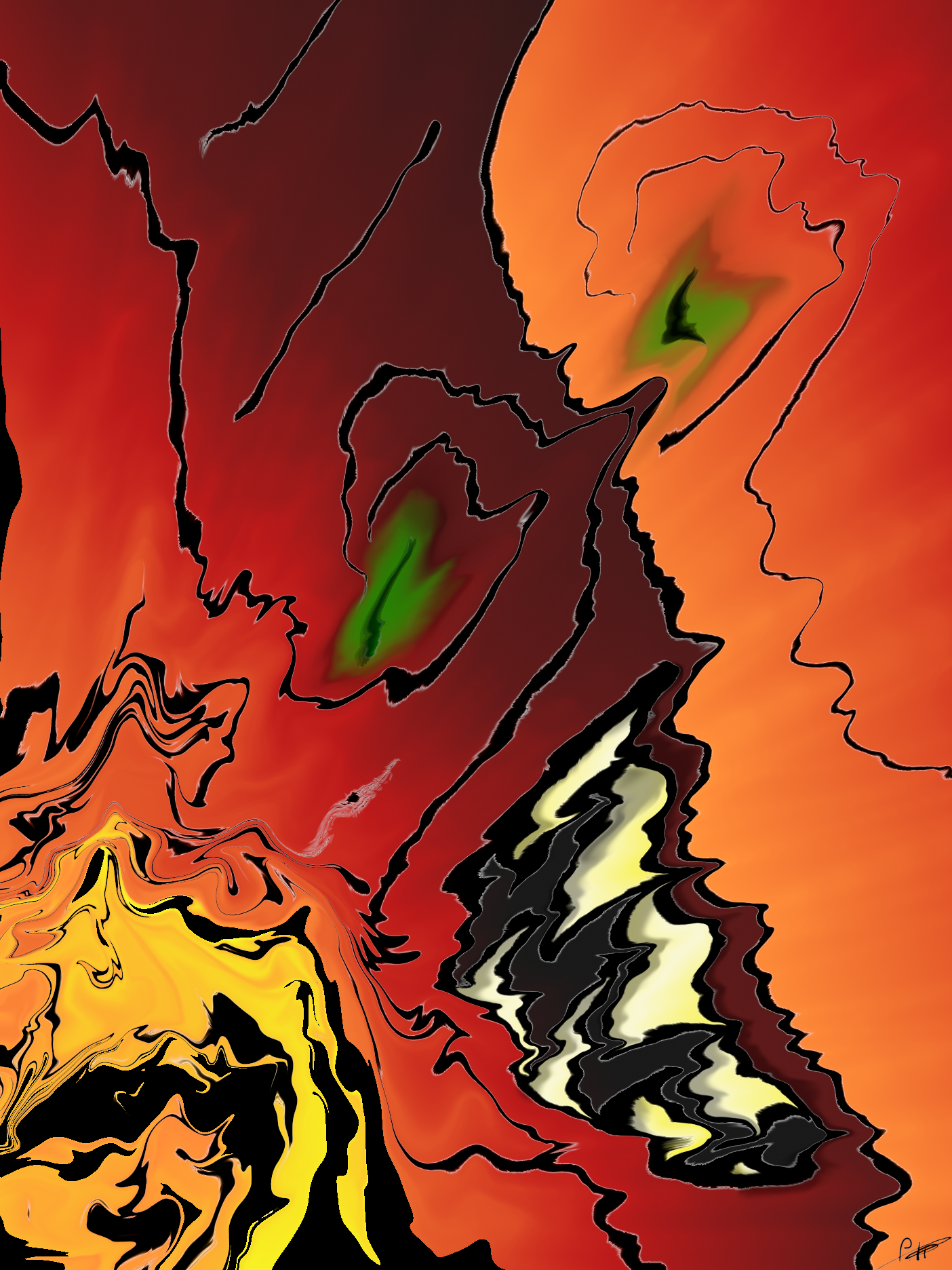 Wut und Gelassenheit - Digitales Kunstwerk von Paul Alexander Heigel