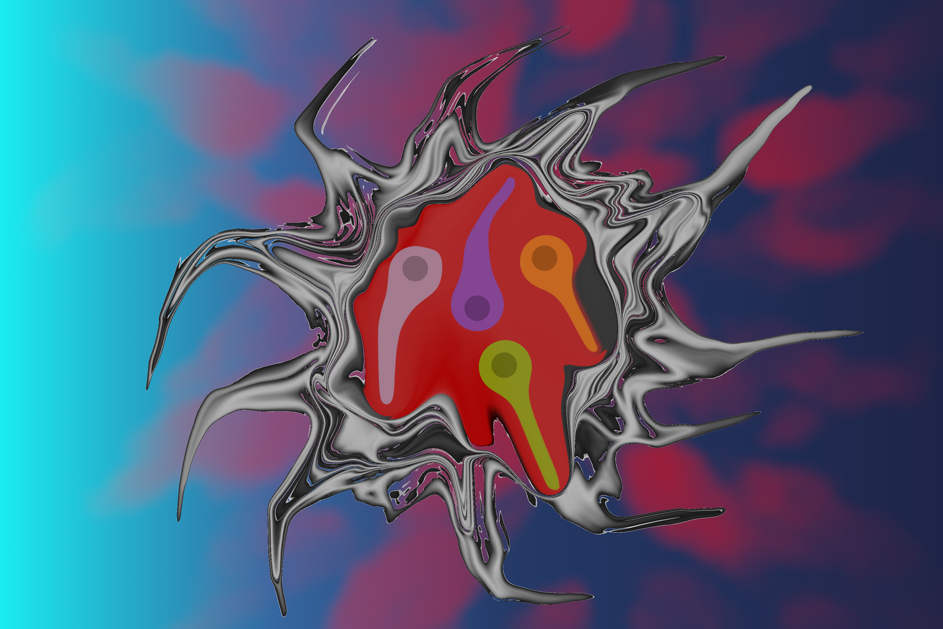 Gesellschaftskrokodil  - Digitales Kunstwerk von Paul Alexander Heigel