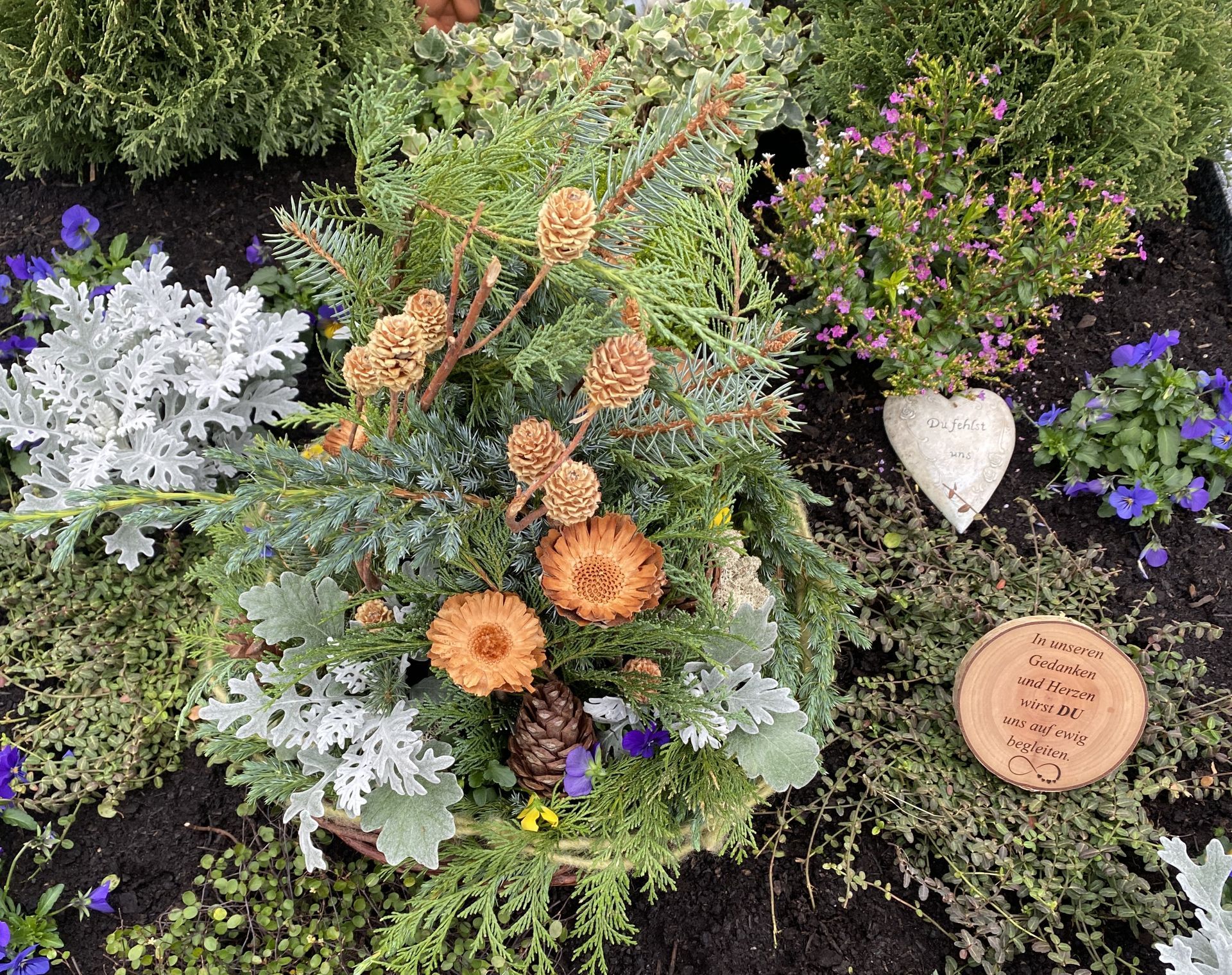 Schierferherzen Lasergravur Trauer