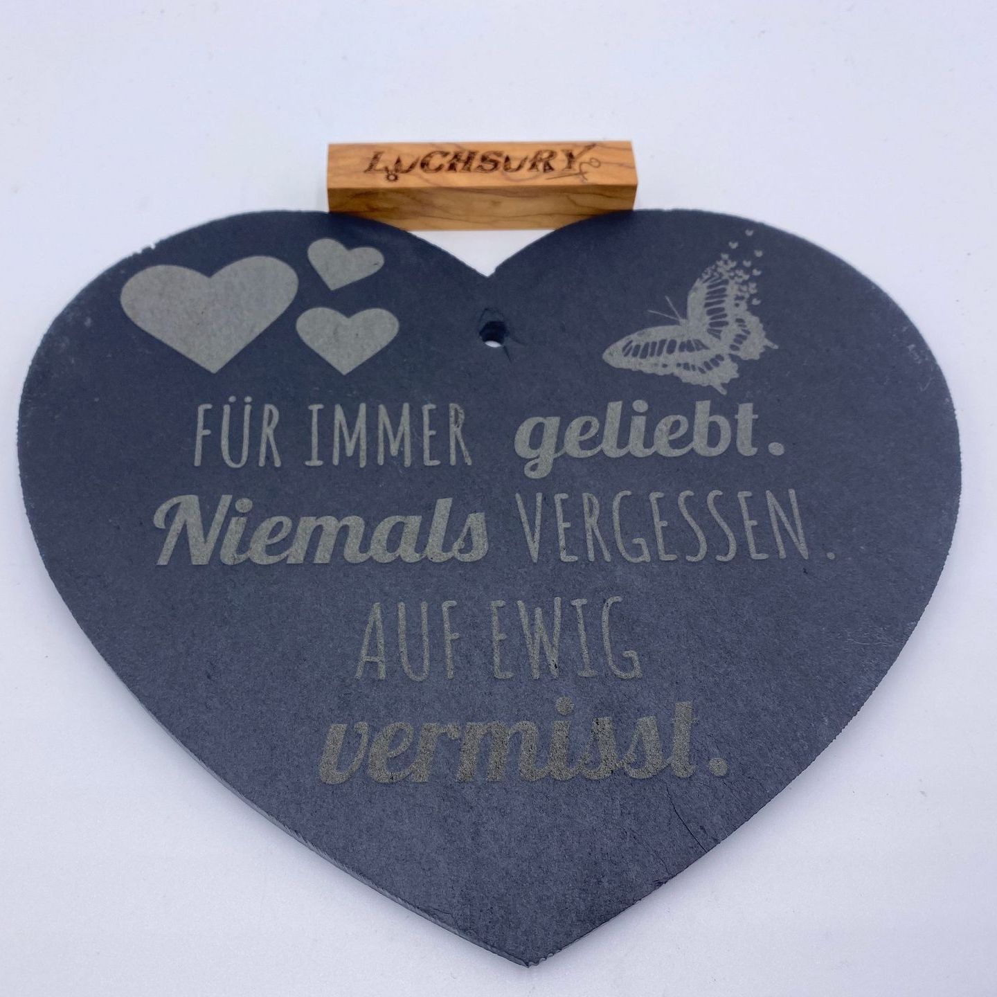 Schiefer Lasergravur