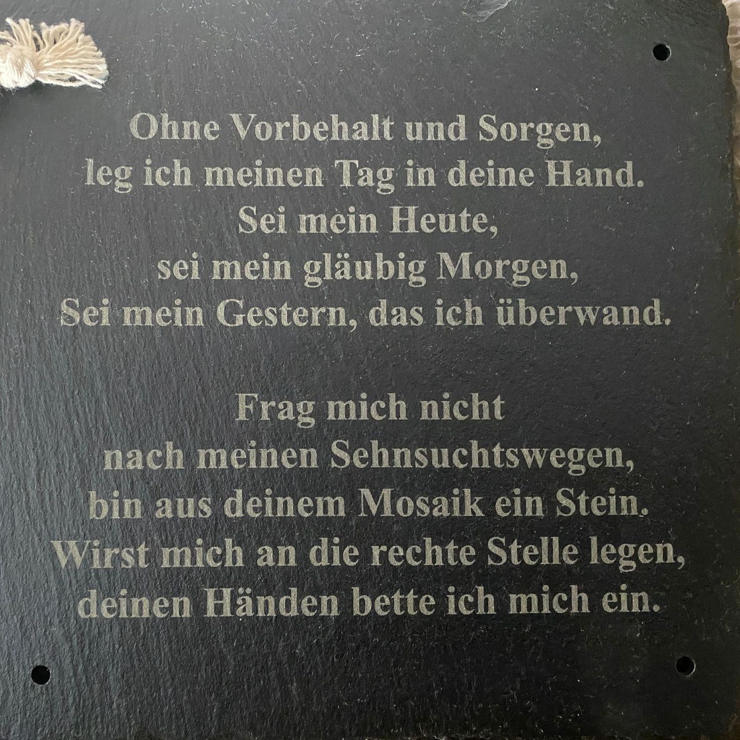 Schiefer Lasergravur