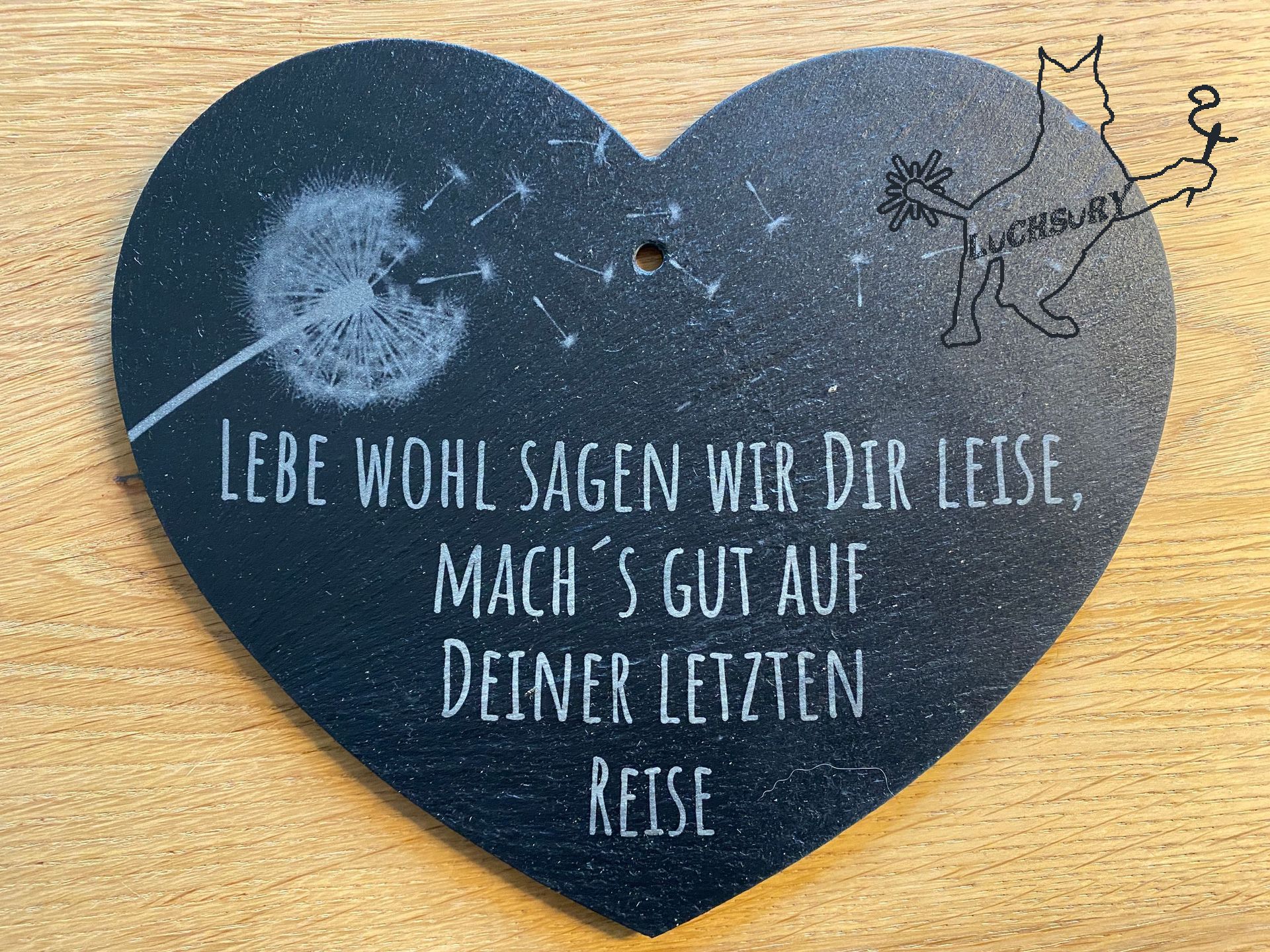 Schiefer Lasergravur