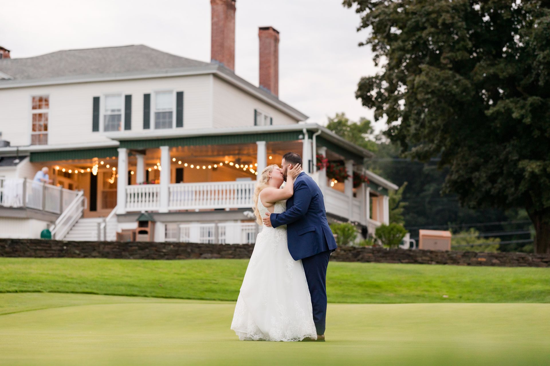 Country Club of Pittsfield, MA Mass. wedding DJ lighting drapery porch lighting service