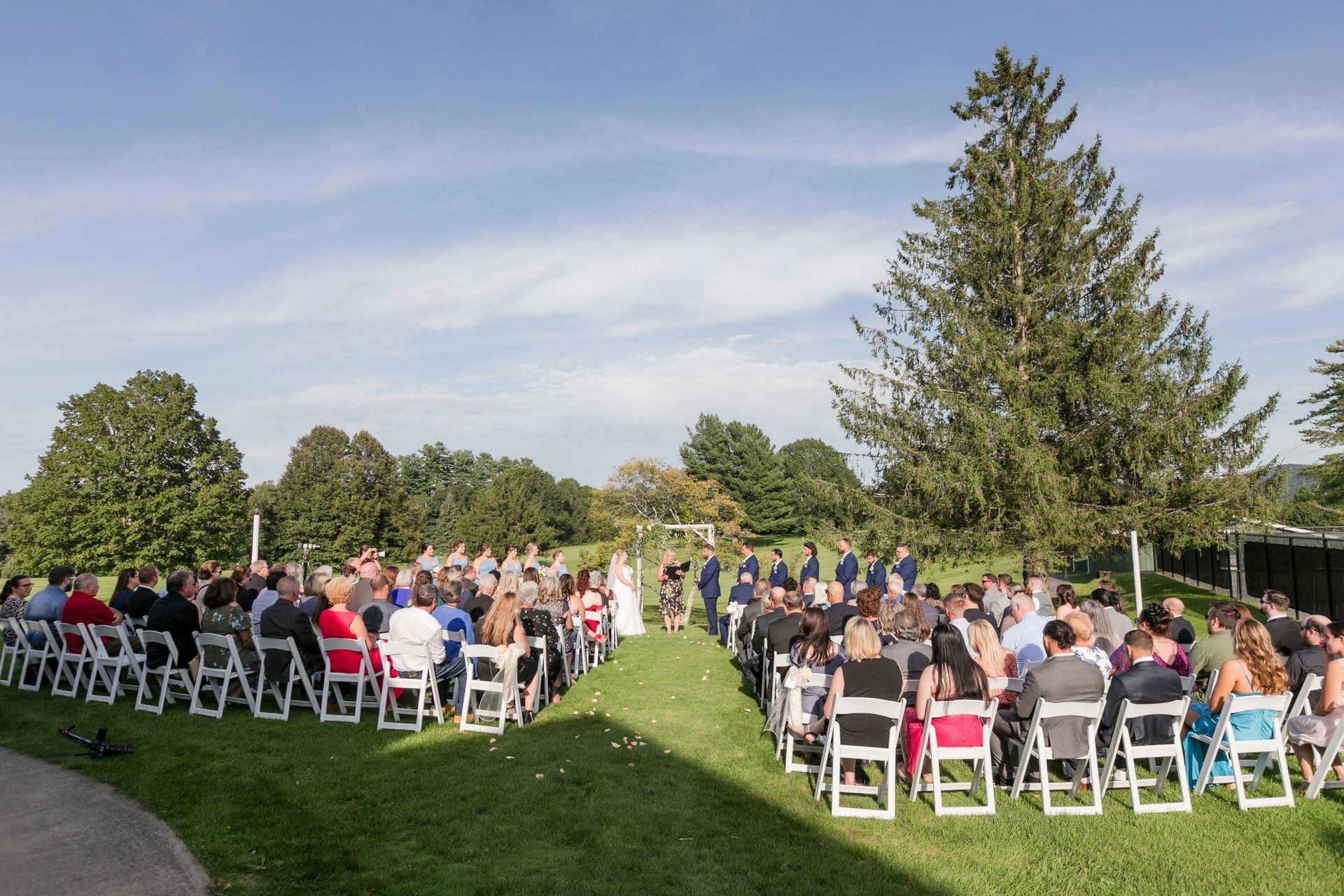Country Club of Pittsfield, MA Mass. wedding DJ lighting drapery porch lighting service