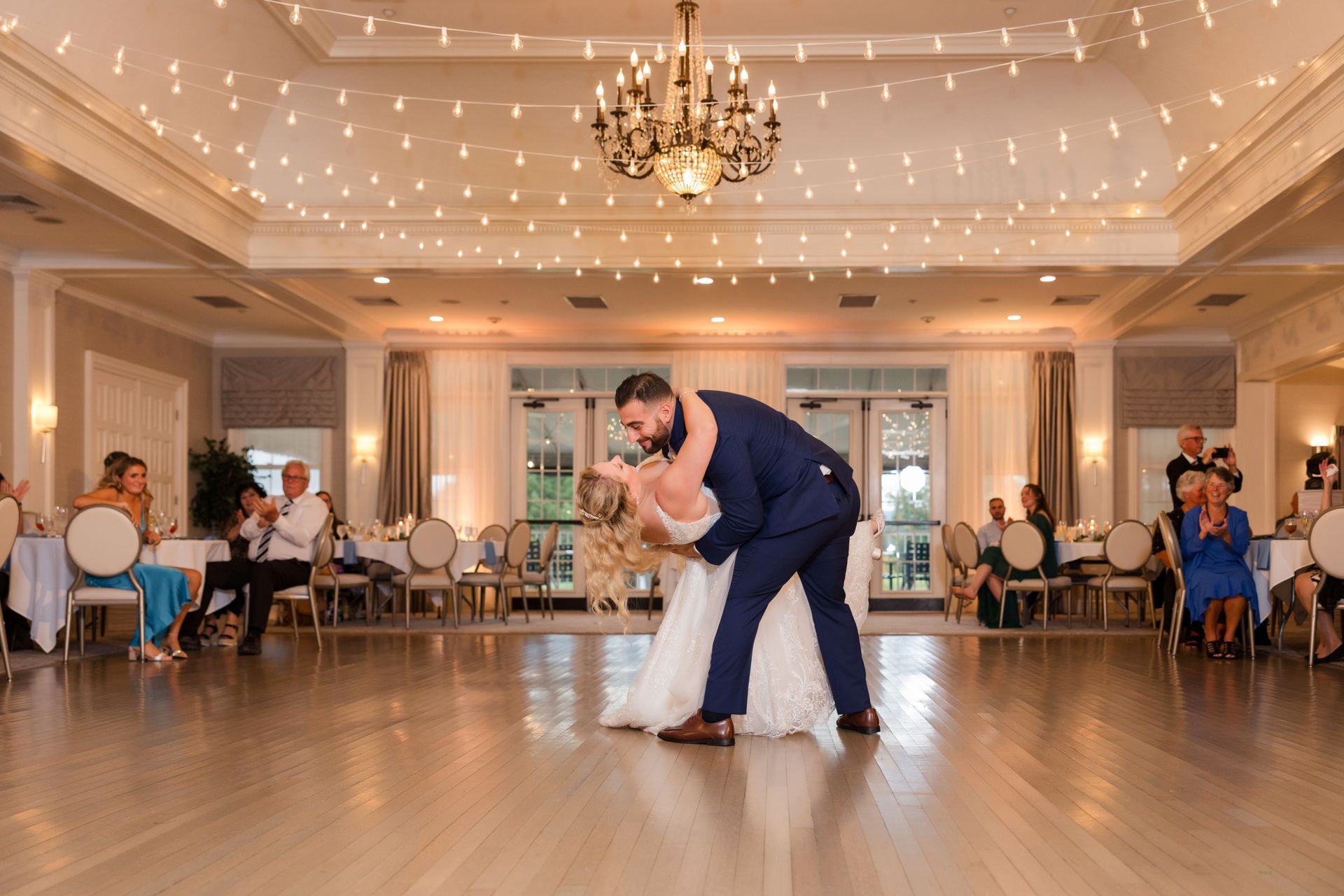 Country Club of Pittsfield, MA Mass. wedding DJ lighting drapery porch lighting service