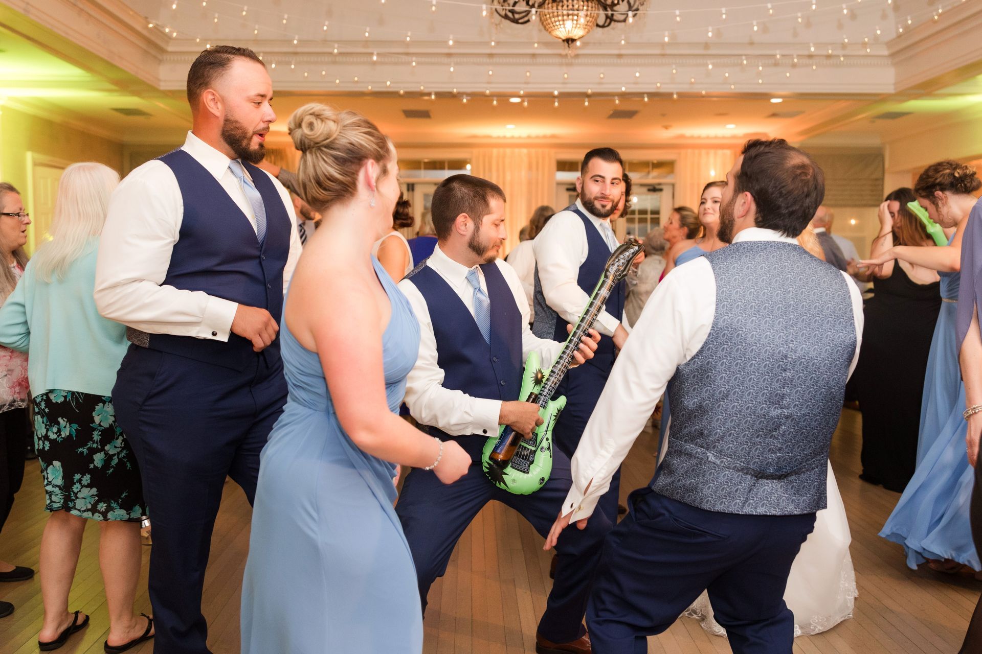 Country Club of Pittsfield, MA Mass. wedding DJ lighting drapery porch lighting service