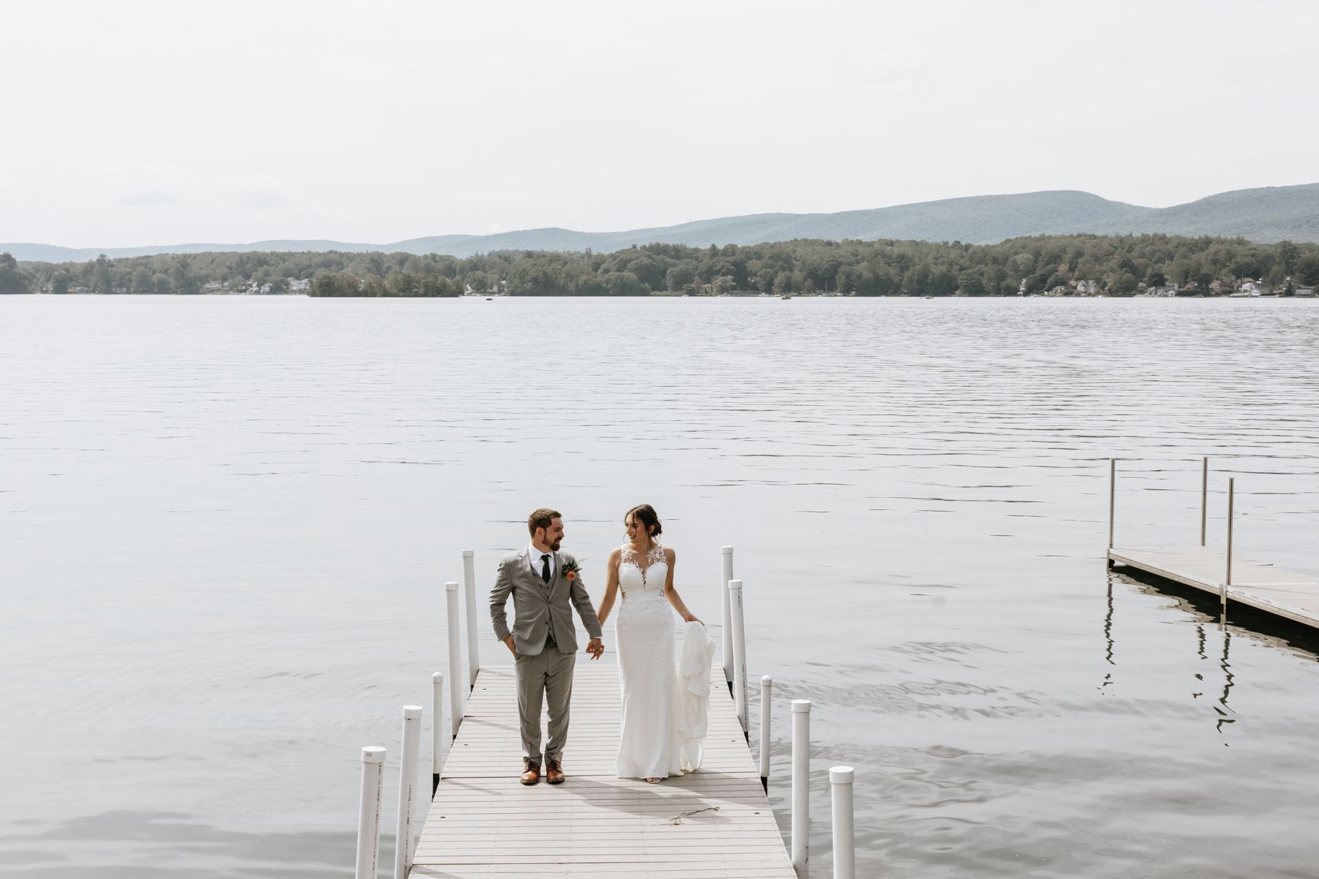 Lake House Guest Cottages of the Berkshires, Lanesborough Lanesboro MA Mass. wedding DJ tent lighting drapery