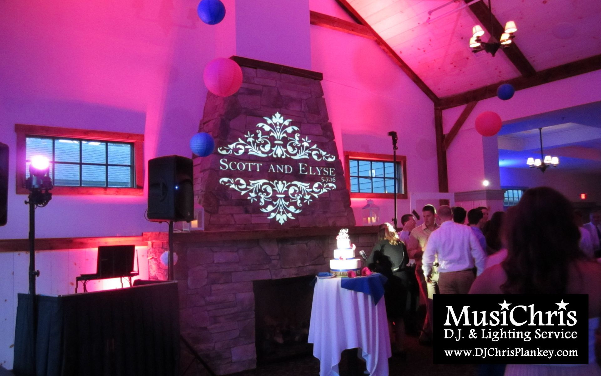 Barrington Hall, Great Barrington, MA wedding venue Crissey Farm wedding DJ lighting drapery