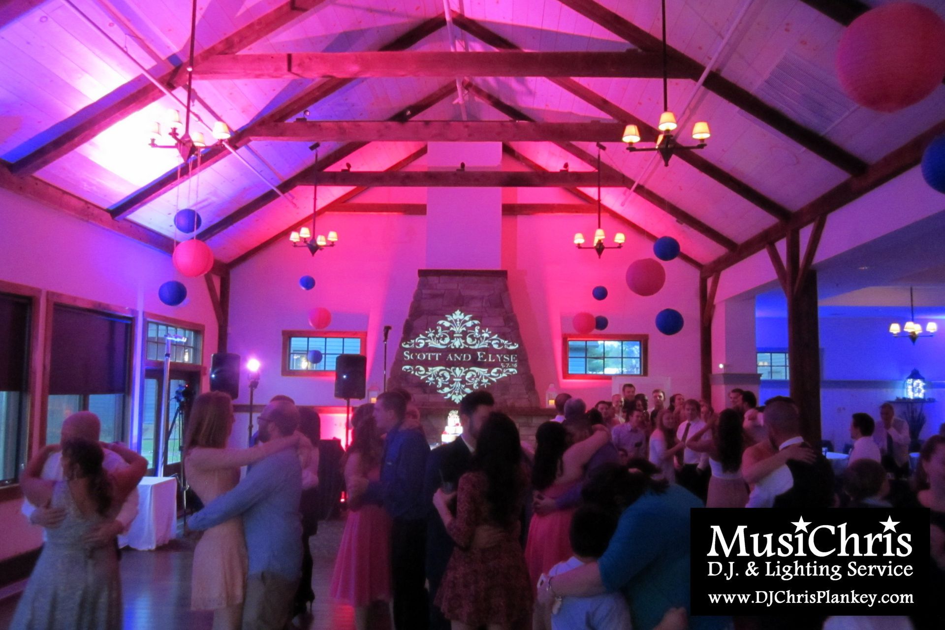 Barrington Hall, Great Barrington, MA wedding venue Crissey Farm wedding DJ lighting drapery