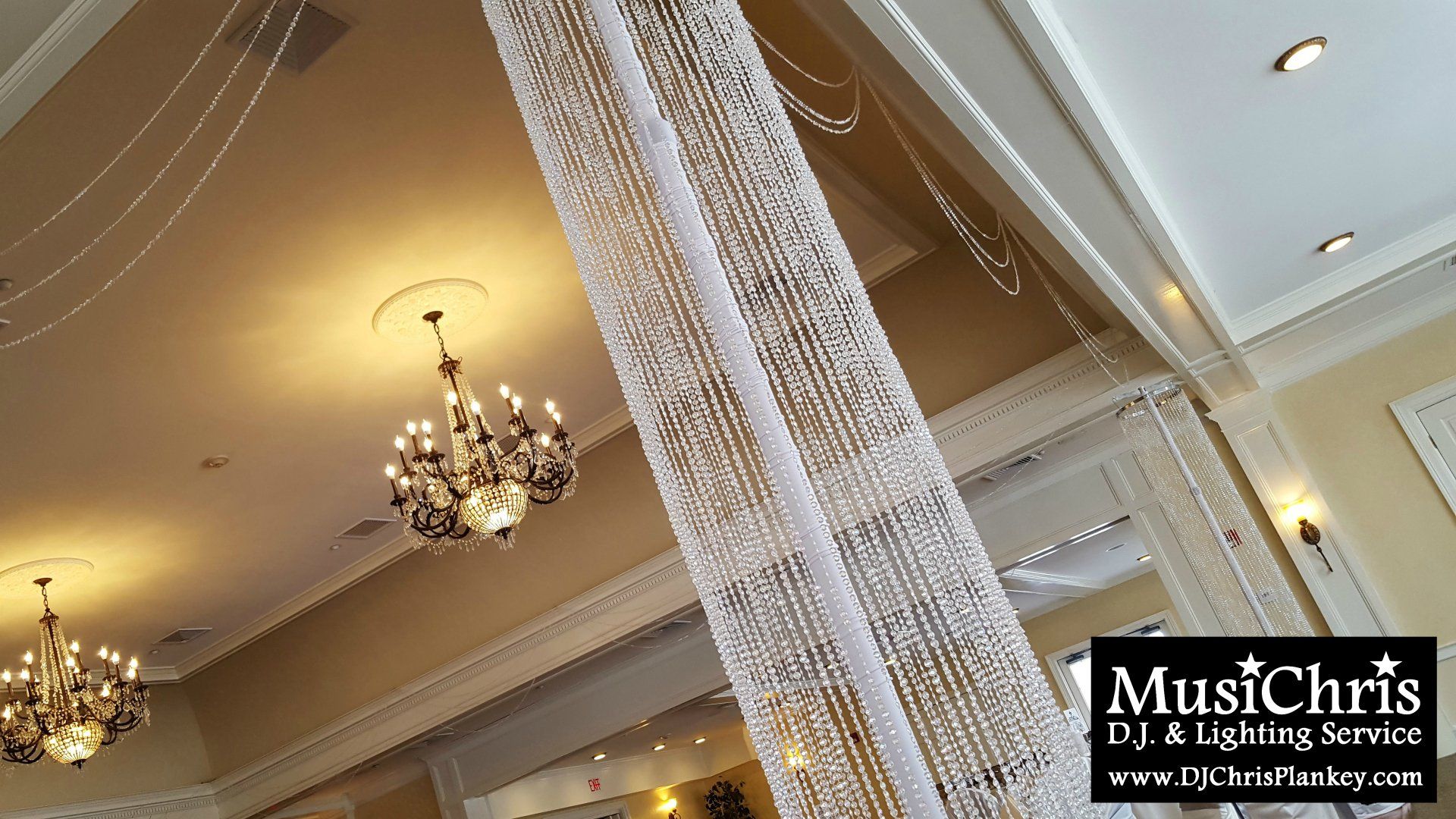 Crystal Columns unique luxury blingy upscale wedding decorations