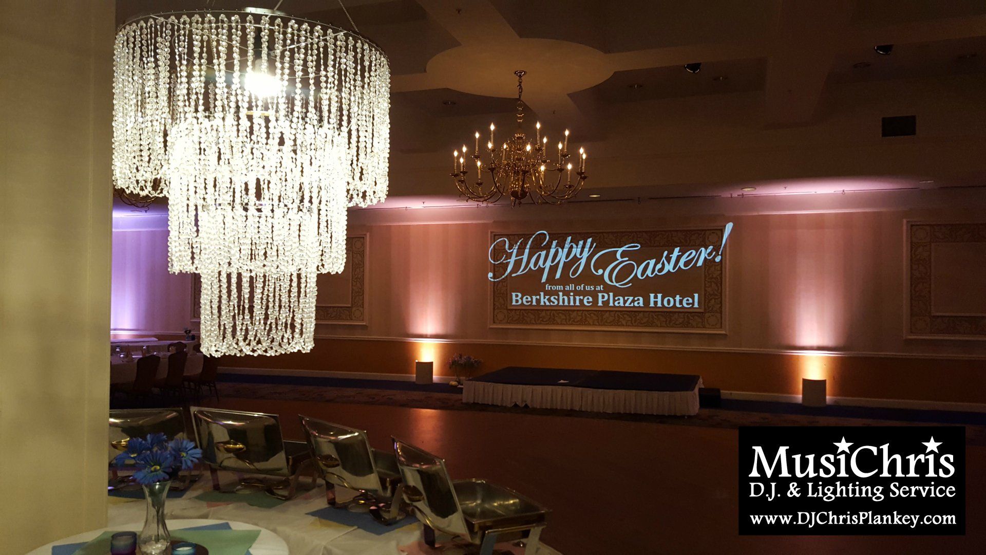 Crystal Chandelier installation rental service in the Berkshires Western, MA for tents weddings private events