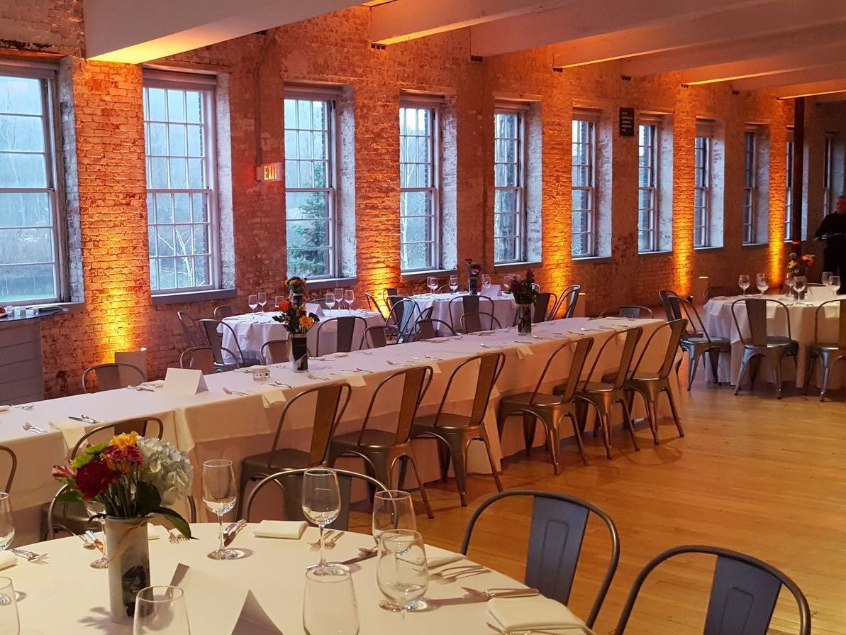Mass MoCA wedding DJ North Adams, MA Berkshires Western Mass. art museum wedding lighting service provider
