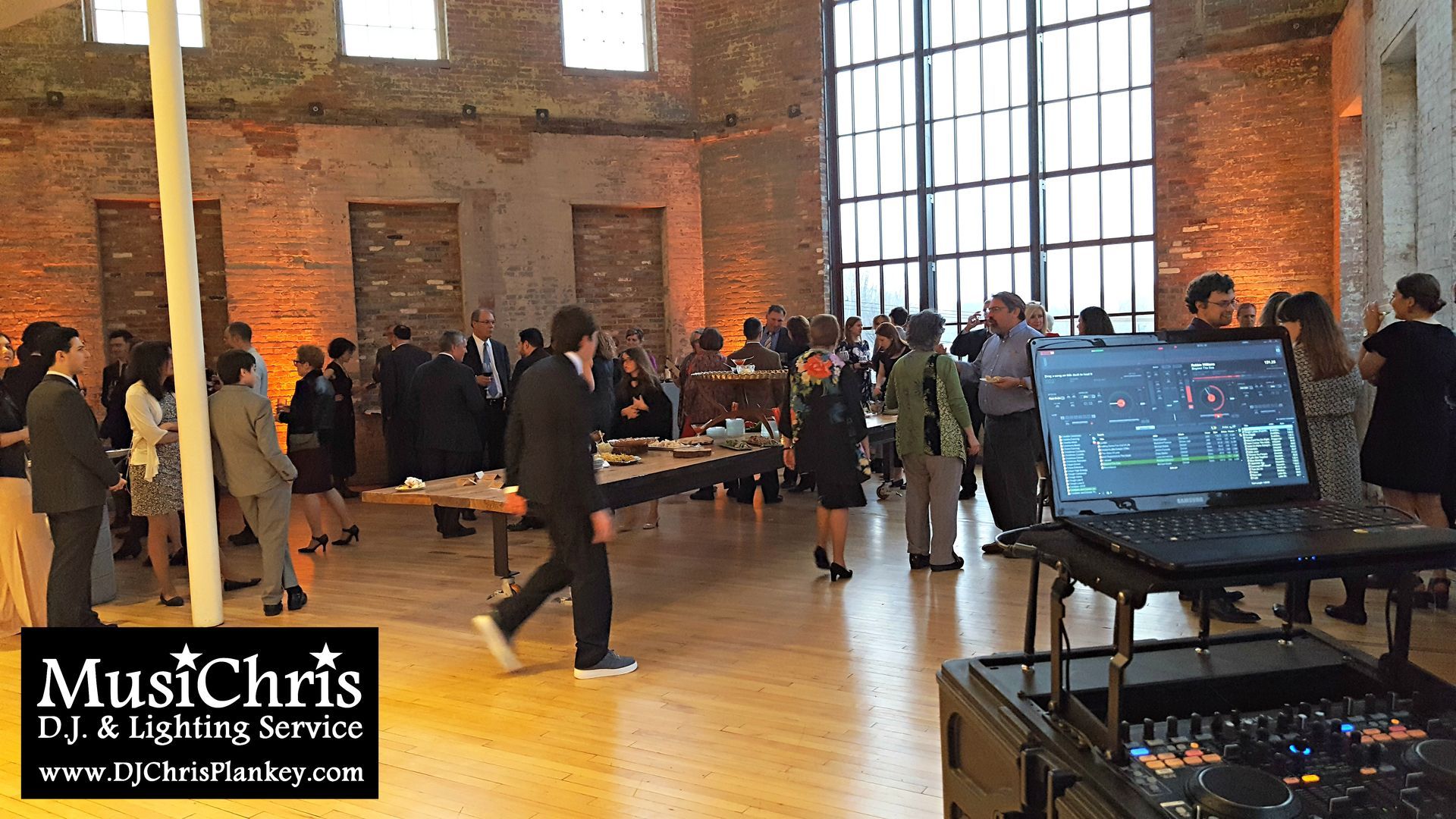 Mass MoCA wedding DJ North Adams, MA Berkshires Western Mass. art museum wedding lighting service provider