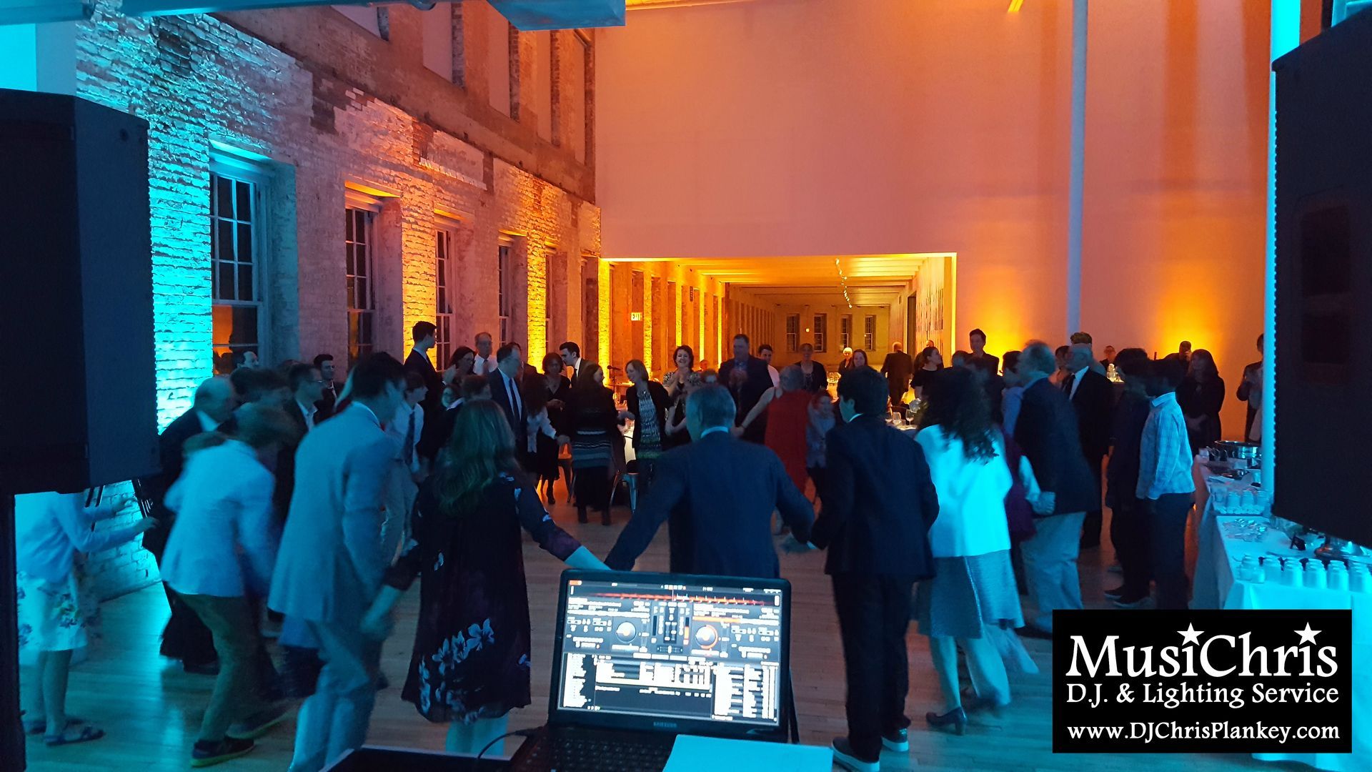 Mass MoCA wedding DJ North Adams, MA Berkshires Western Mass. art museum wedding lighting service provider