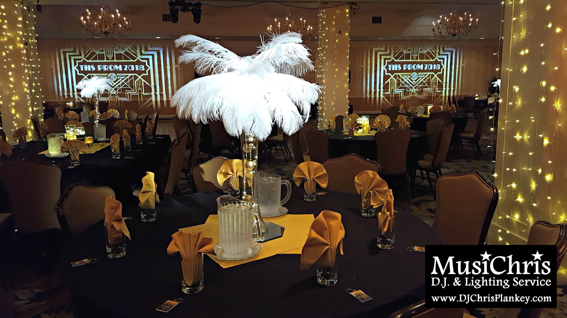 Roaring 20s Twenties Great Gatsby Art Deco Prom party theme lighting decorations