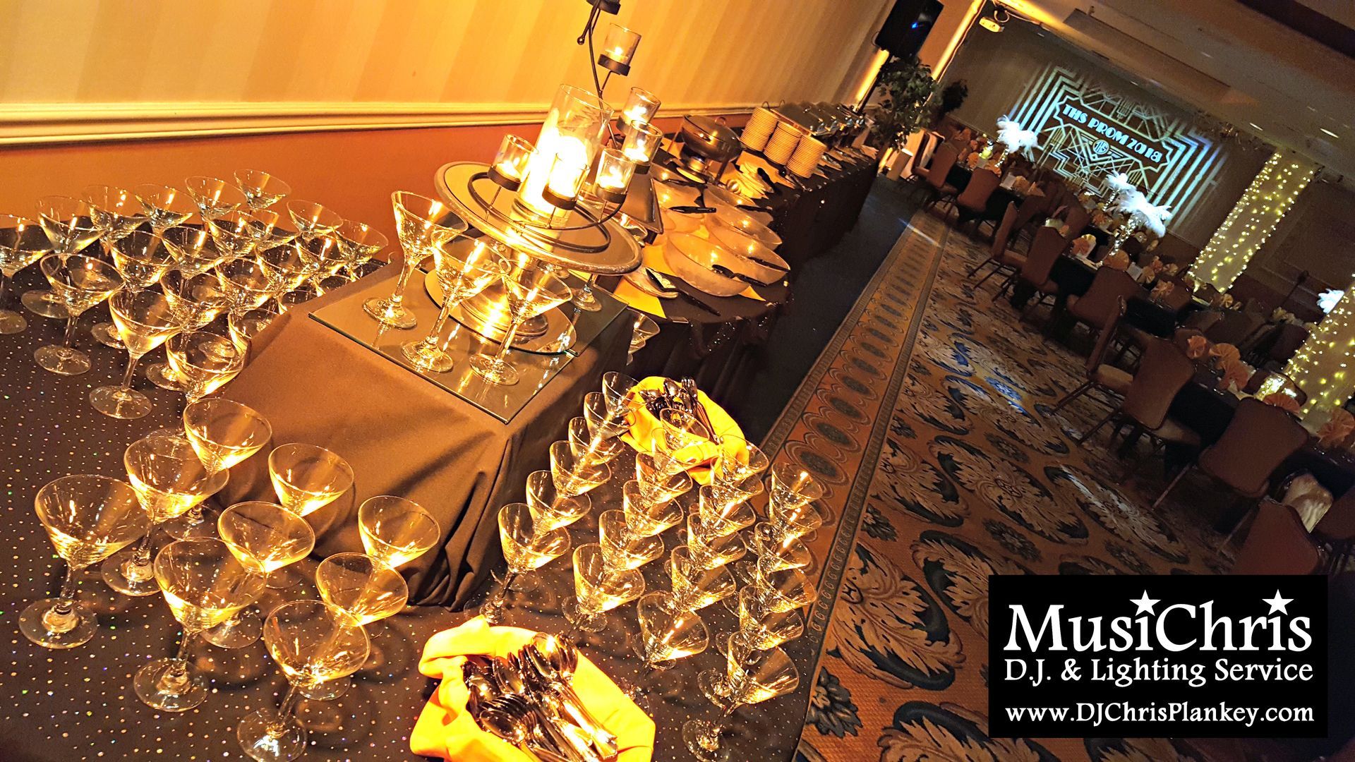 Roaring 20s Twenties Great Gatsby Art Deco Prom party theme lighting decorations