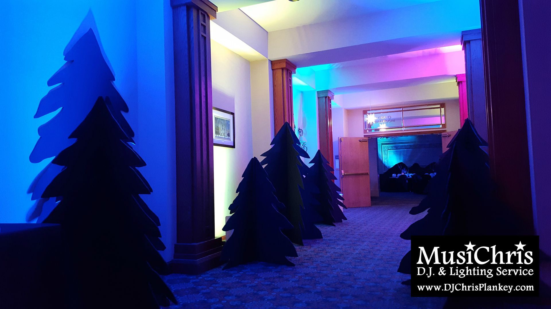 Northern Lights Aurora Borealis Prom party theme lighting ideas decorations effects Pittsfield High School 2018 prom