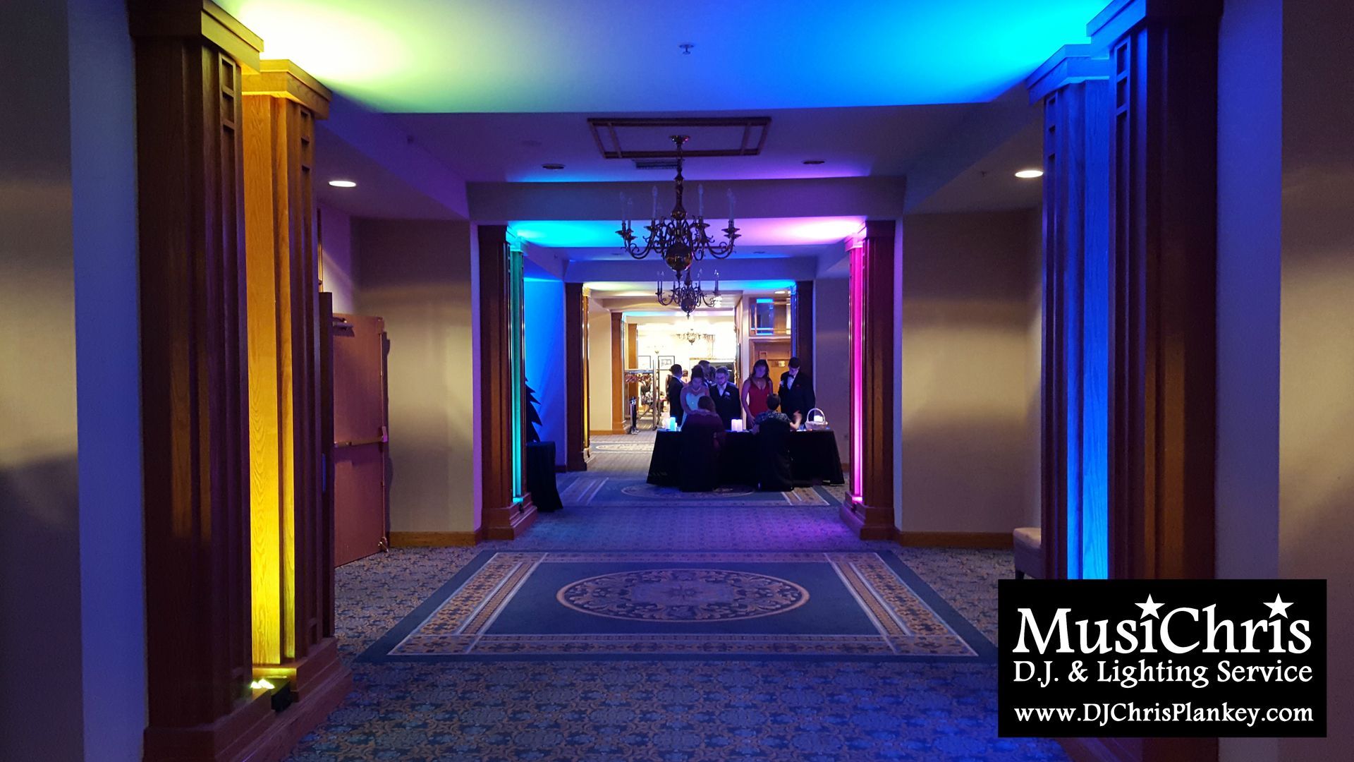 Northern Lights Aurora Borealis Prom party theme lighting ideas decorations effects Pittsfield High School 2018 prom