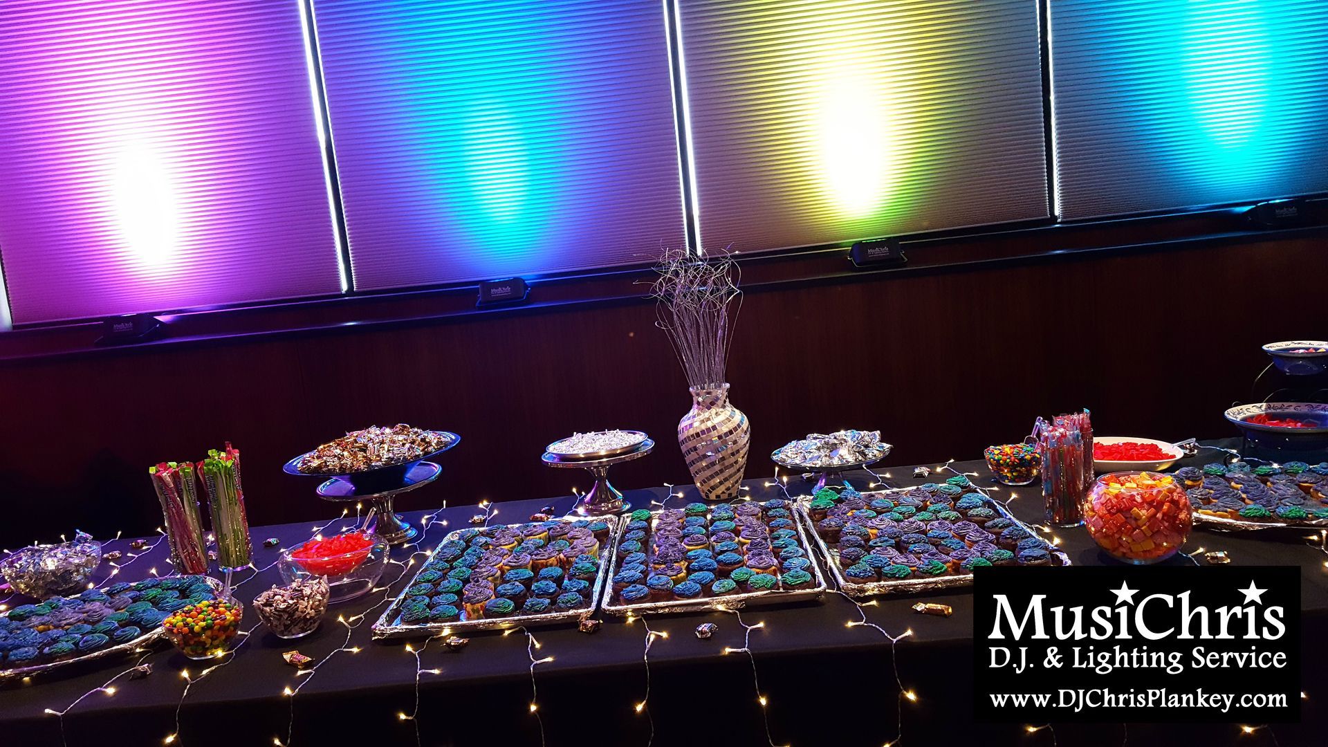 Northern Lights Aurora Borealis Prom party theme lighting ideas decorations effects Pittsfield High School 2018 prom