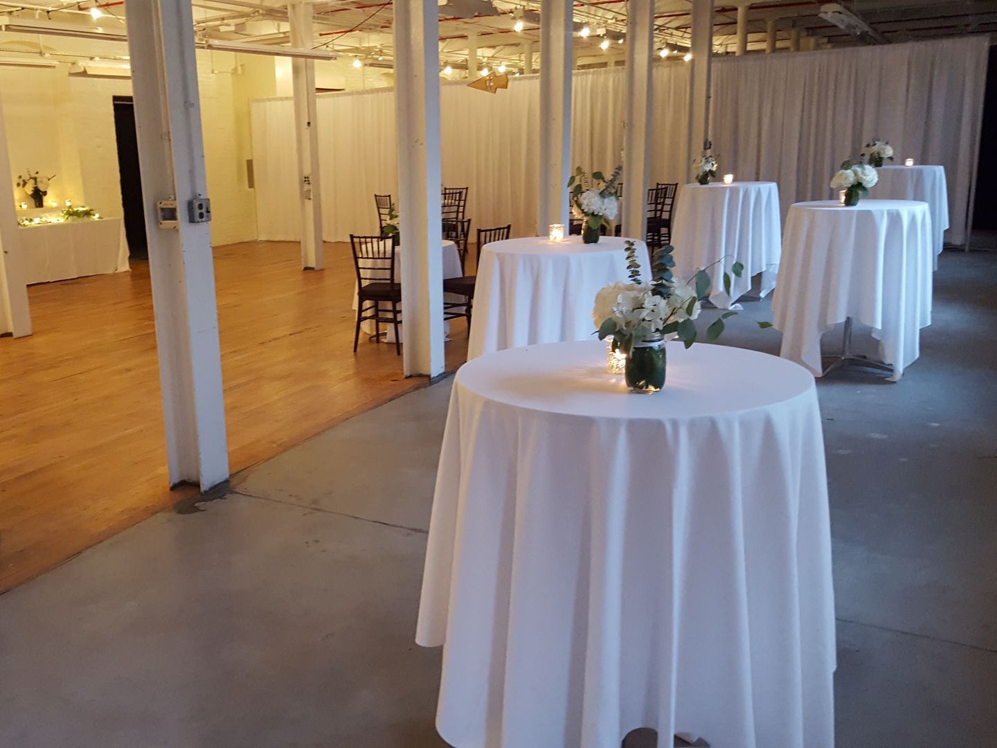 Stationery Factory wedding DJ lighting drapery Dalton, Mass.