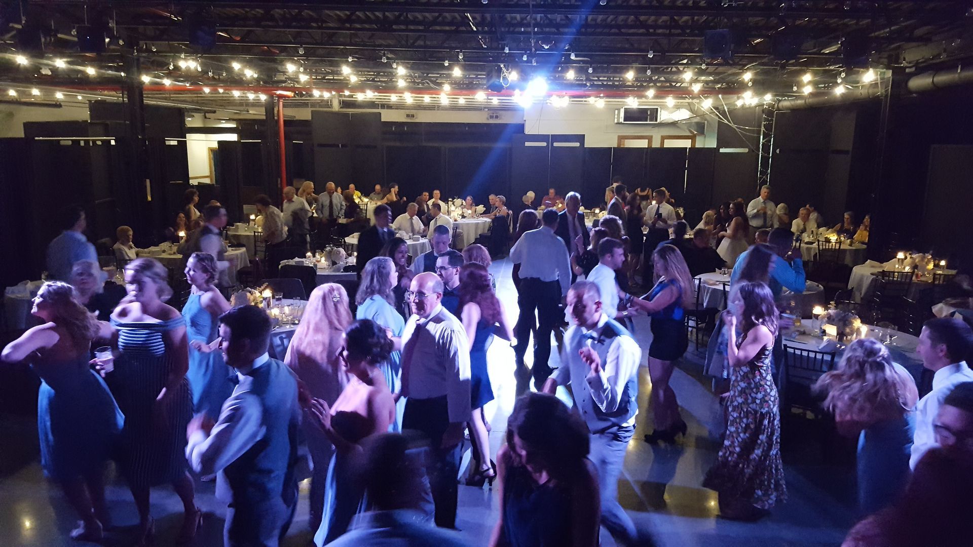 Stationery Factory wedding DJ lighting drapery Dalton, Mass.