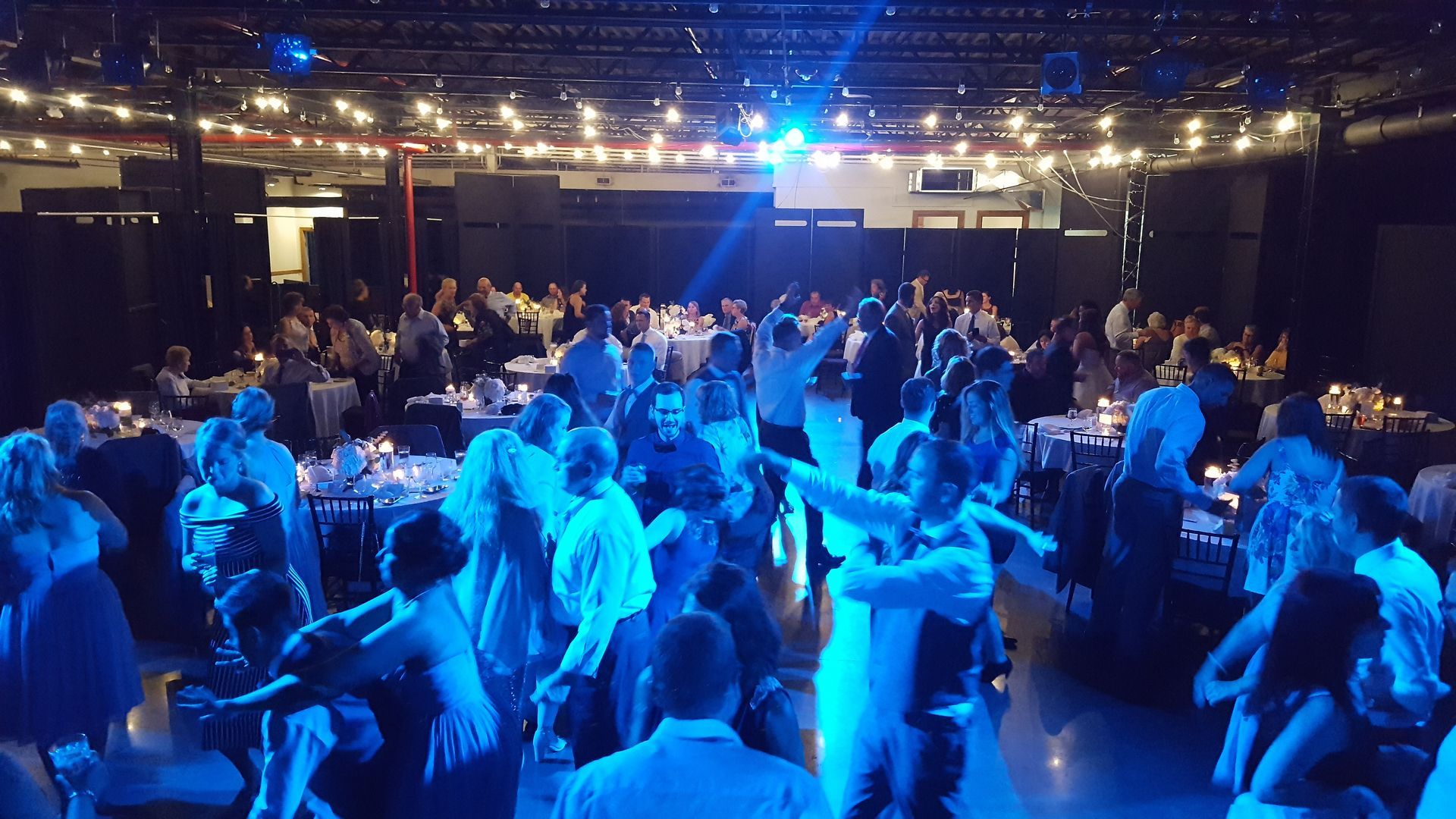 Stationery Factory wedding DJ lighting drapery Dalton, Mass.