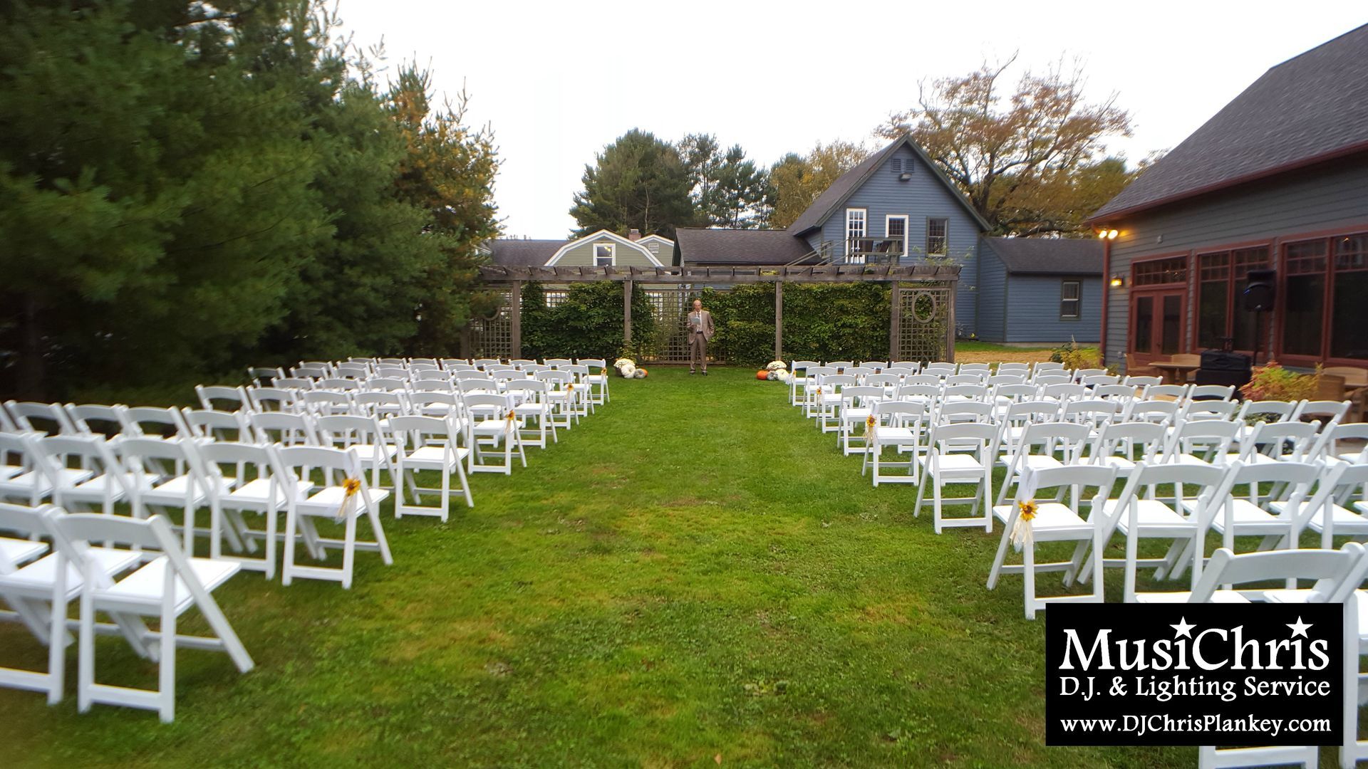 Barrington Hall, Great Barrington, MA wedding venue Crissey Farm wedding DJ lighting drapery