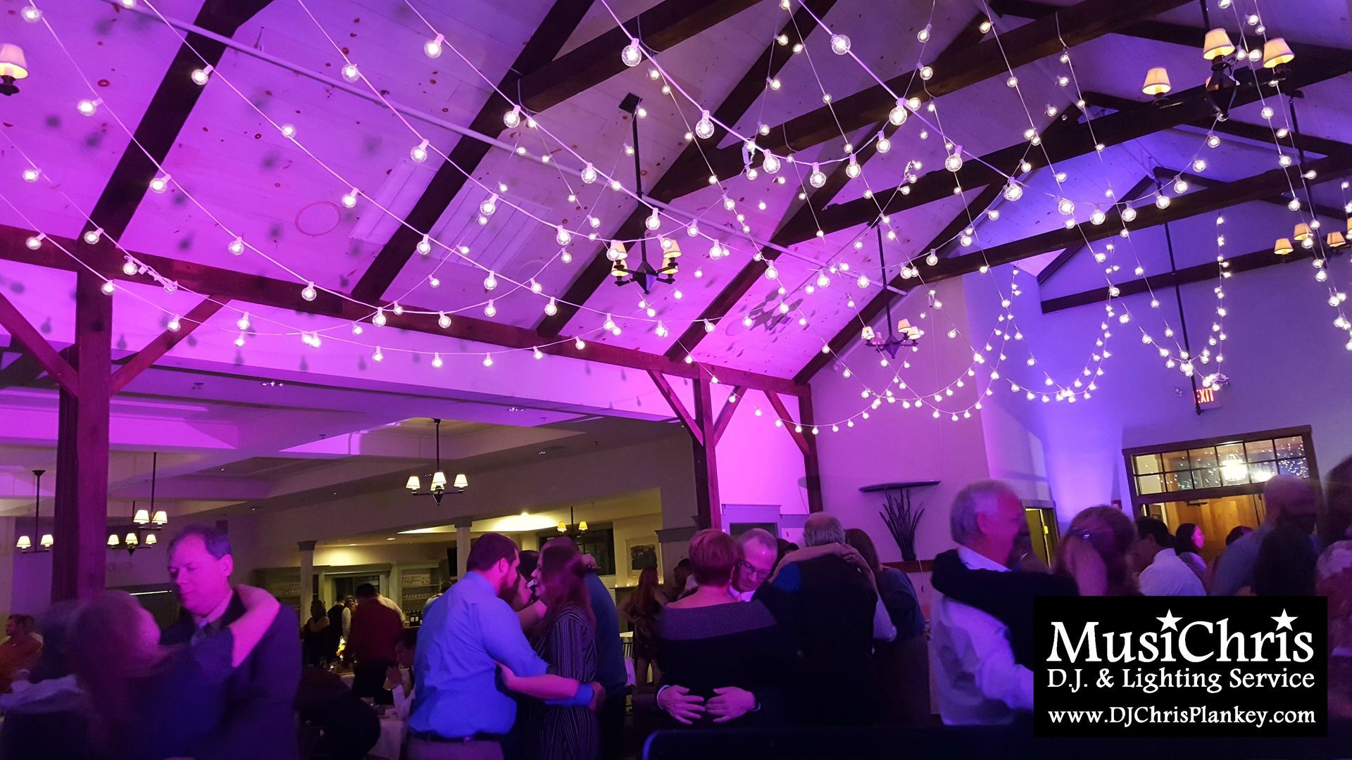 Barrington Hall, Great Barrington, MA wedding venue Crissey Farm wedding DJ lighting drapery