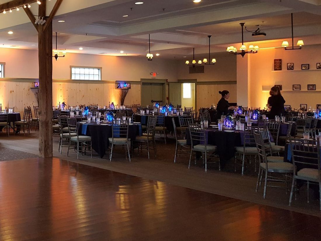 Barrington Hall, Great Barrington, MA wedding venue Crissey Farm wedding DJ lighting drapery