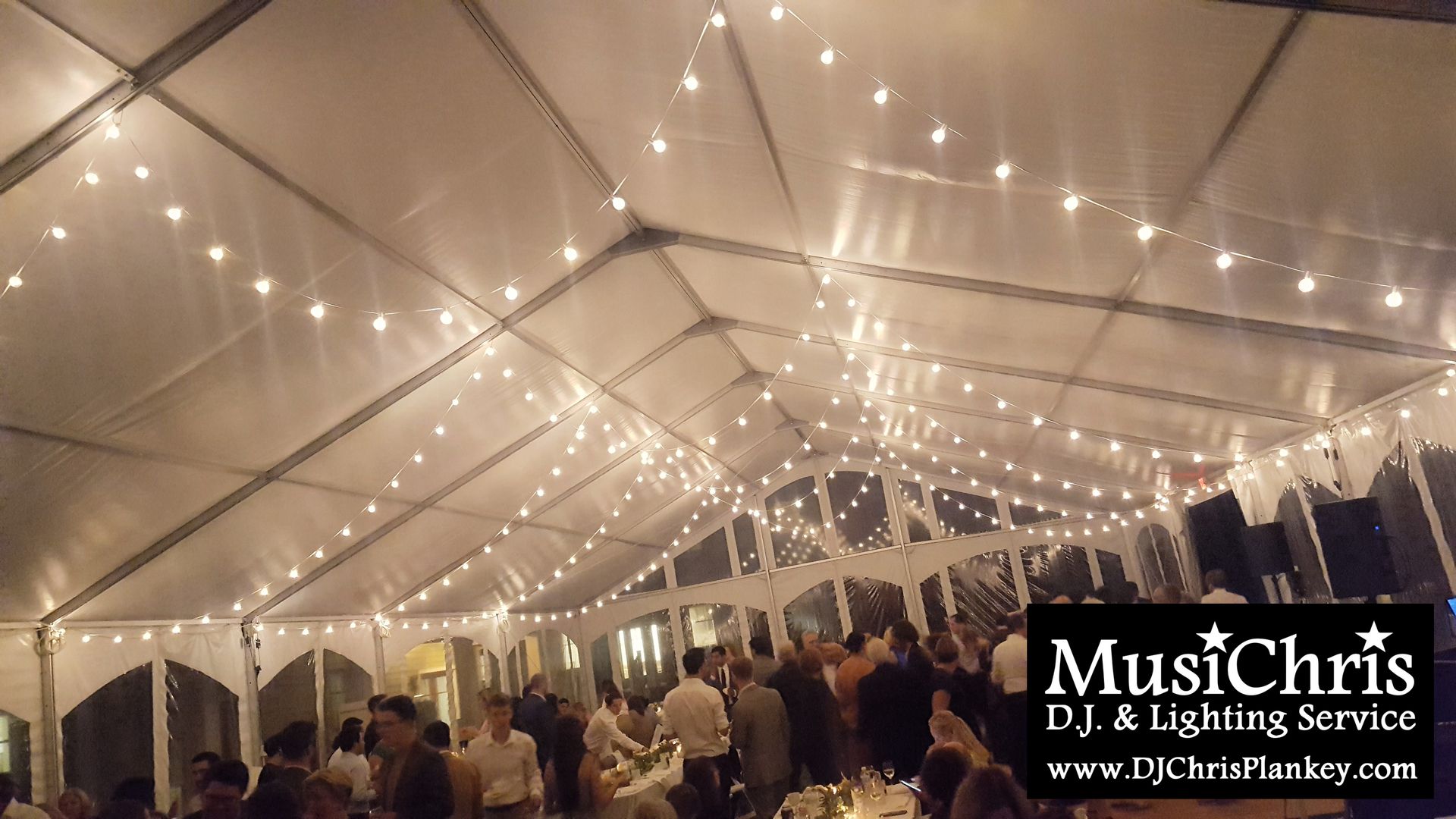 Lake House Guest Cottages of the Berkshires, Lanesborough Lanesboro MA Mass. wedding DJ tent lighting drapery