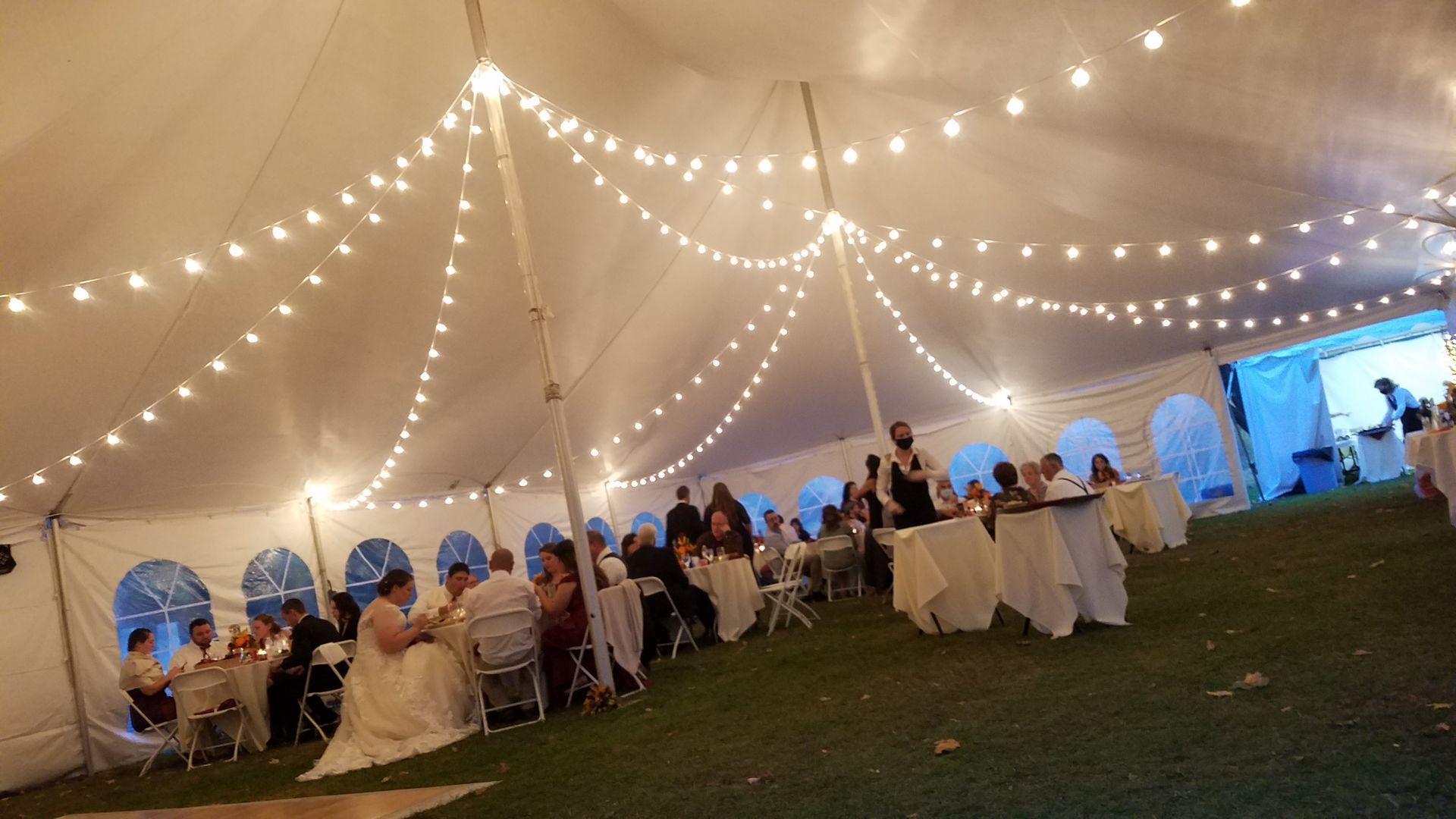 Event Wedding Tent Lights Lighting Drapes Drapery Service Provider in Berkshires Western MA Mass. Lanesboro Lanesborough