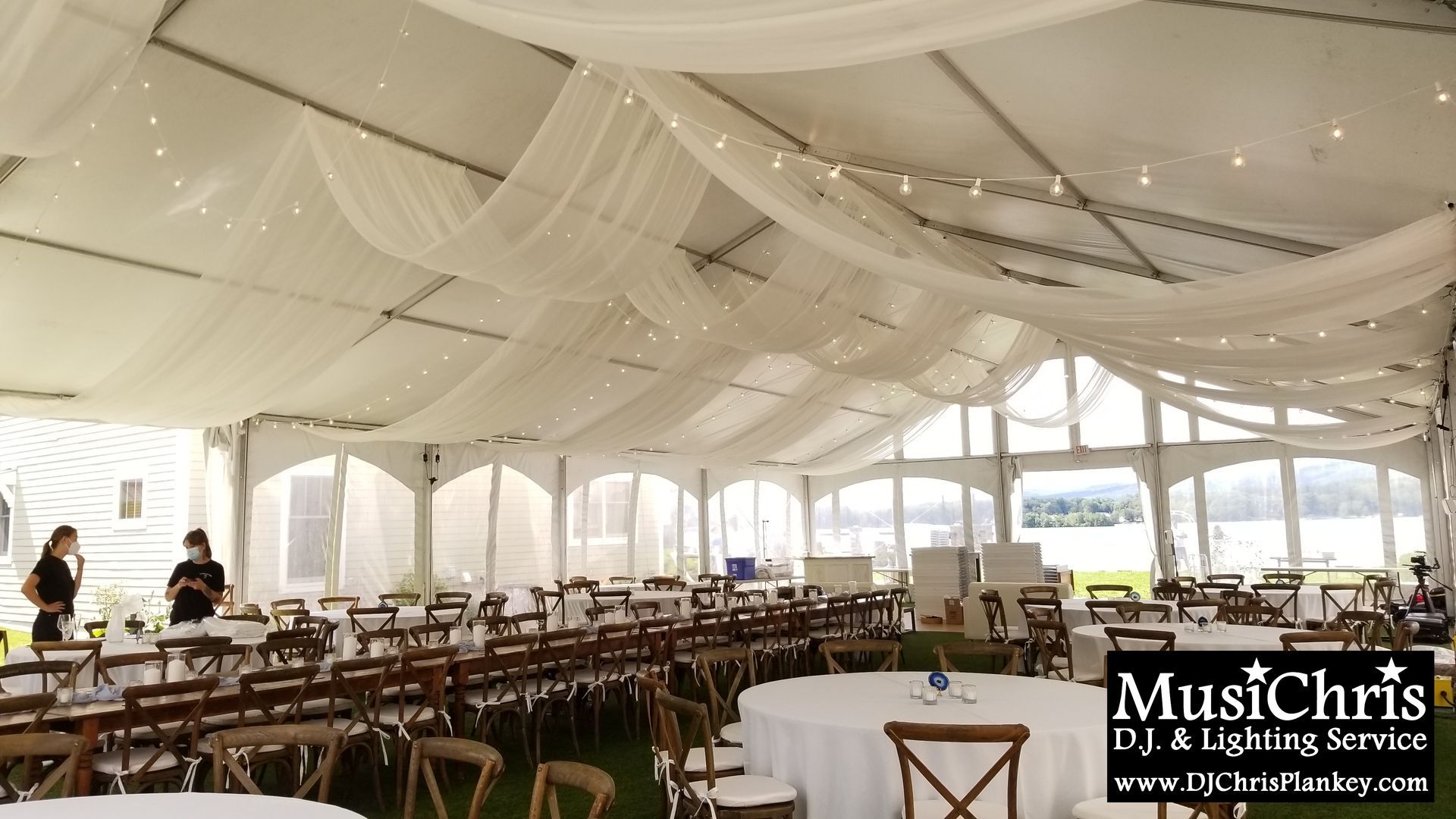 Event Wedding Tent Lights Lighting Drapes Drapery Service Provider in Berkshires Western MA Mass. Lanesboro Lanesborough