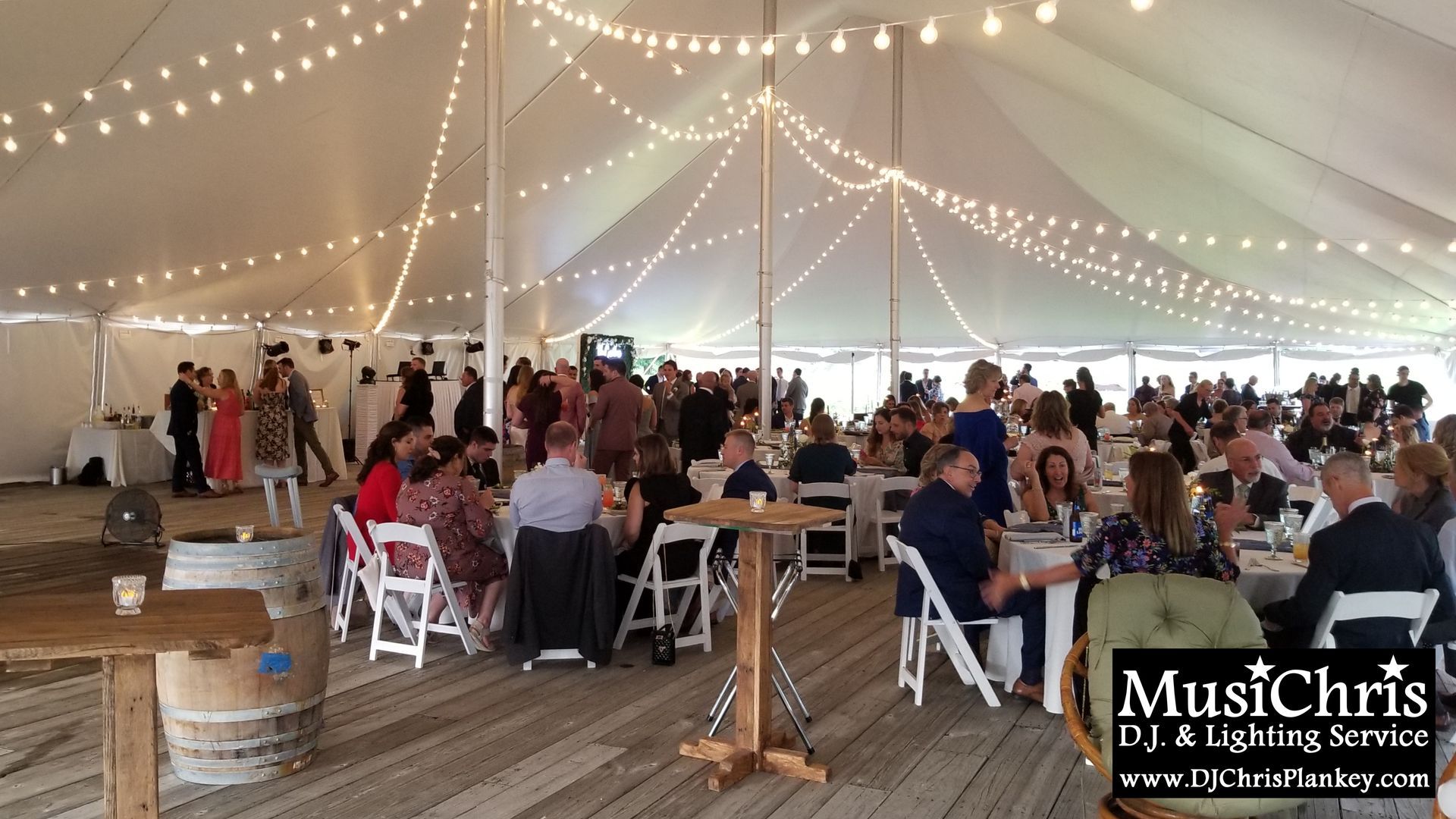 Wedding Tent Lights Lighting Drapes Drapery Service Provider Berkshires Western DJ Mass. Pittsfield Hancock Shaker Village