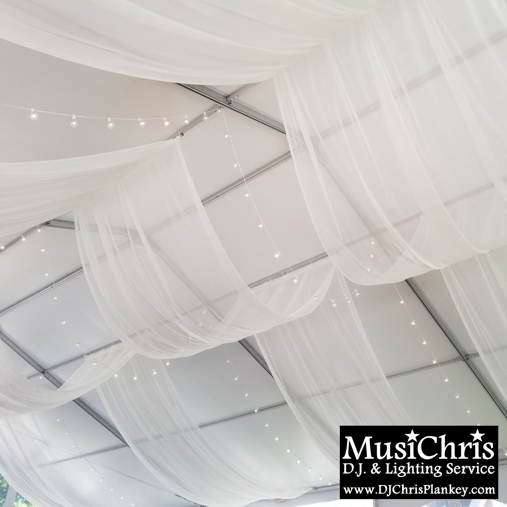 Lake House Guest Cottages of the Berkshires, Lanesborough Lanesboro MA Mass. wedding DJ tent lighting drapery