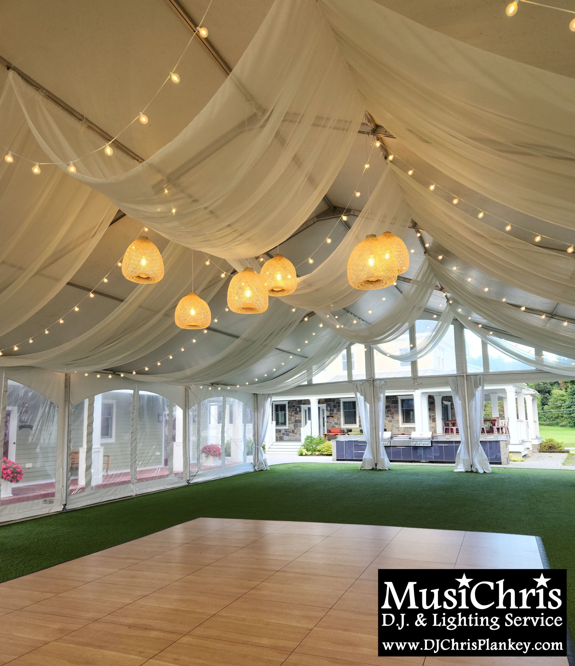 Event Wedding Tent Lights Lighting Drapes Drapery Service Provider in Berkshires Western MA Mass. Lanesboro Lanesborough