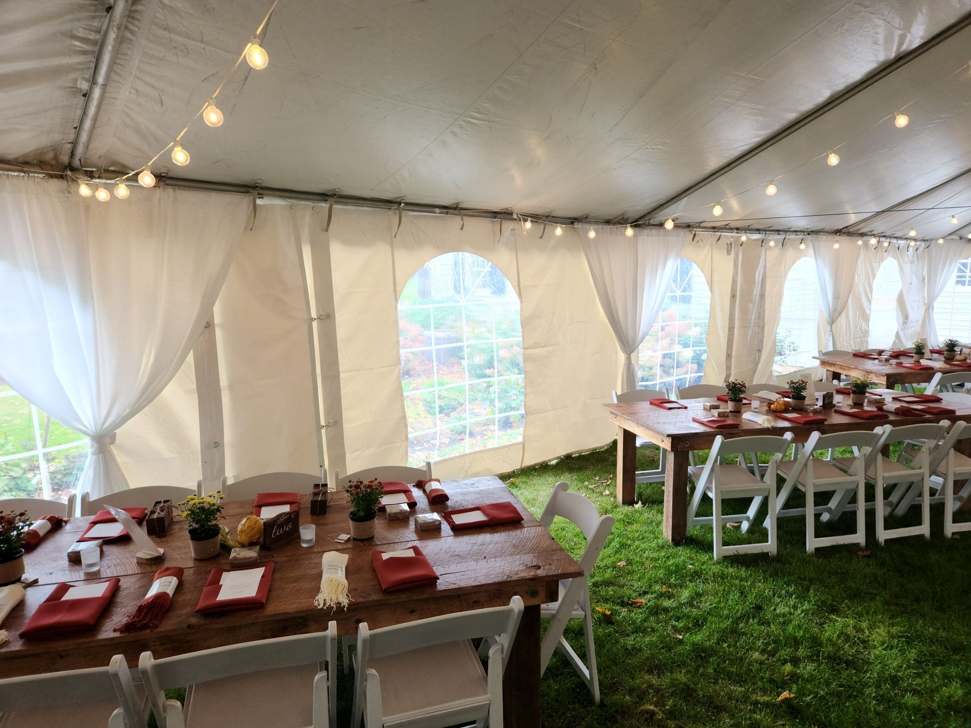 Event Wedding Tent Lights Lighting Drapes Drapery Service Provider in Berkshires Western MA Mass. Lanesboro Lanesborough
