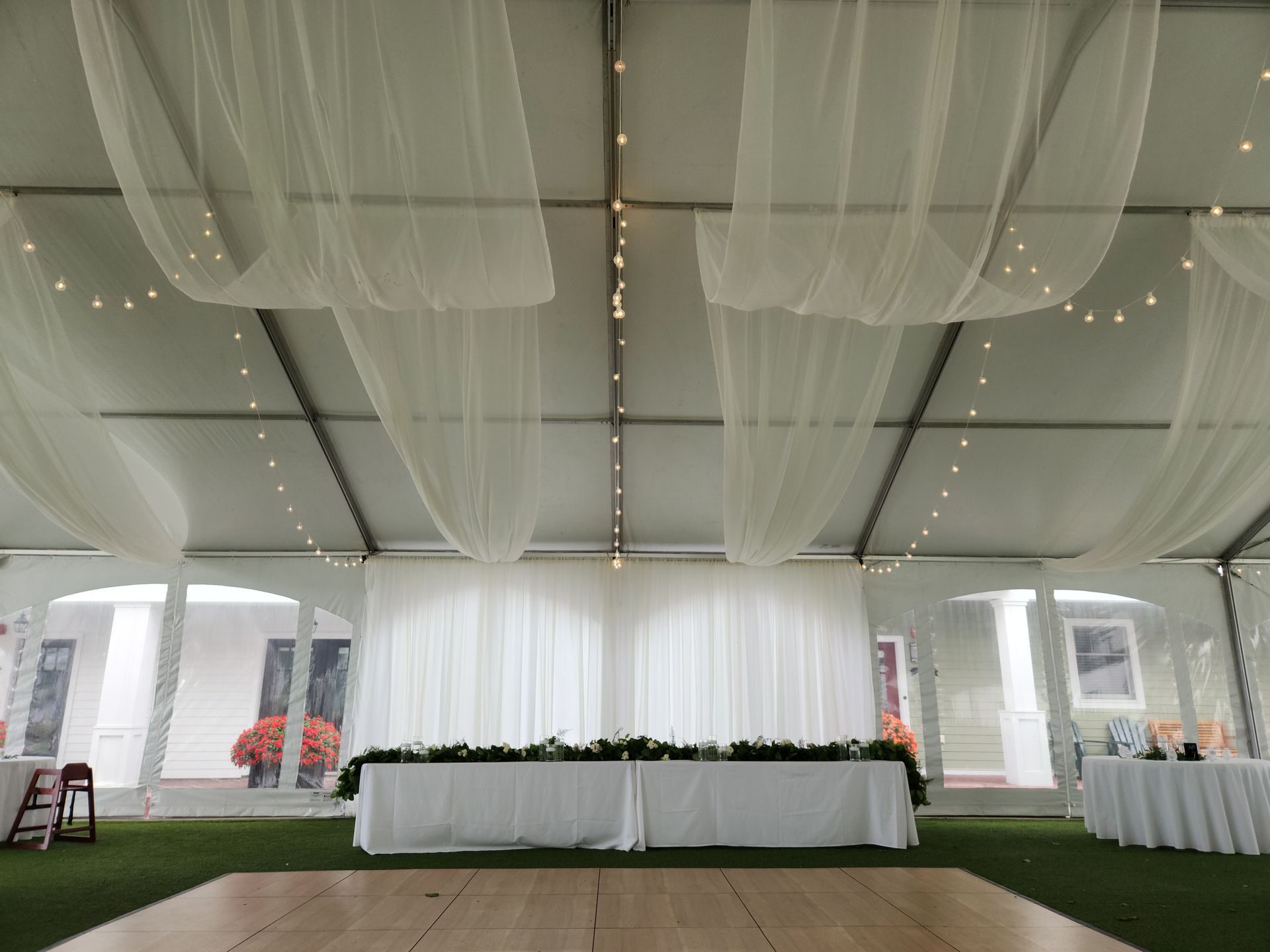 Event Wedding Tent Lights Lighting Drapes Drapery Service Provider in Berkshires Western MA Mass.