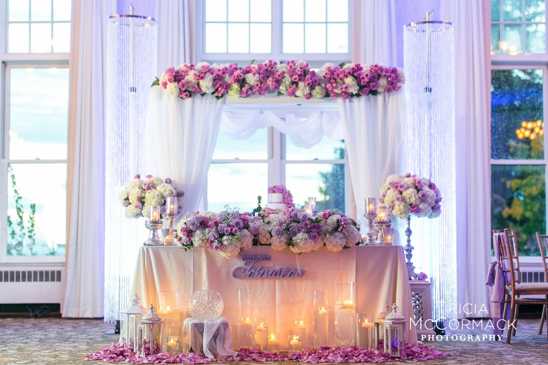 Crystal Columns unique luxury blingy upscale wedding decorations