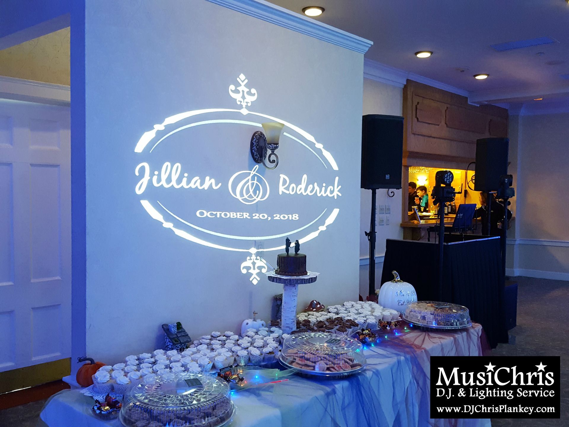 Country Club of Pittsfield, MA Mass. wedding DJ lighting drapery porch lighting service