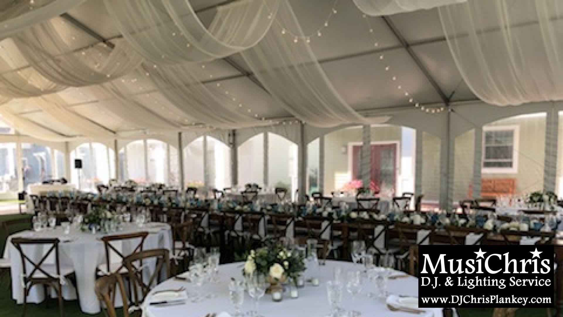 Event Wedding Tent Lights Lighting Drapes Drapery Service Provider in Berkshires Western MA Mass. Lanesboro Lanesborough