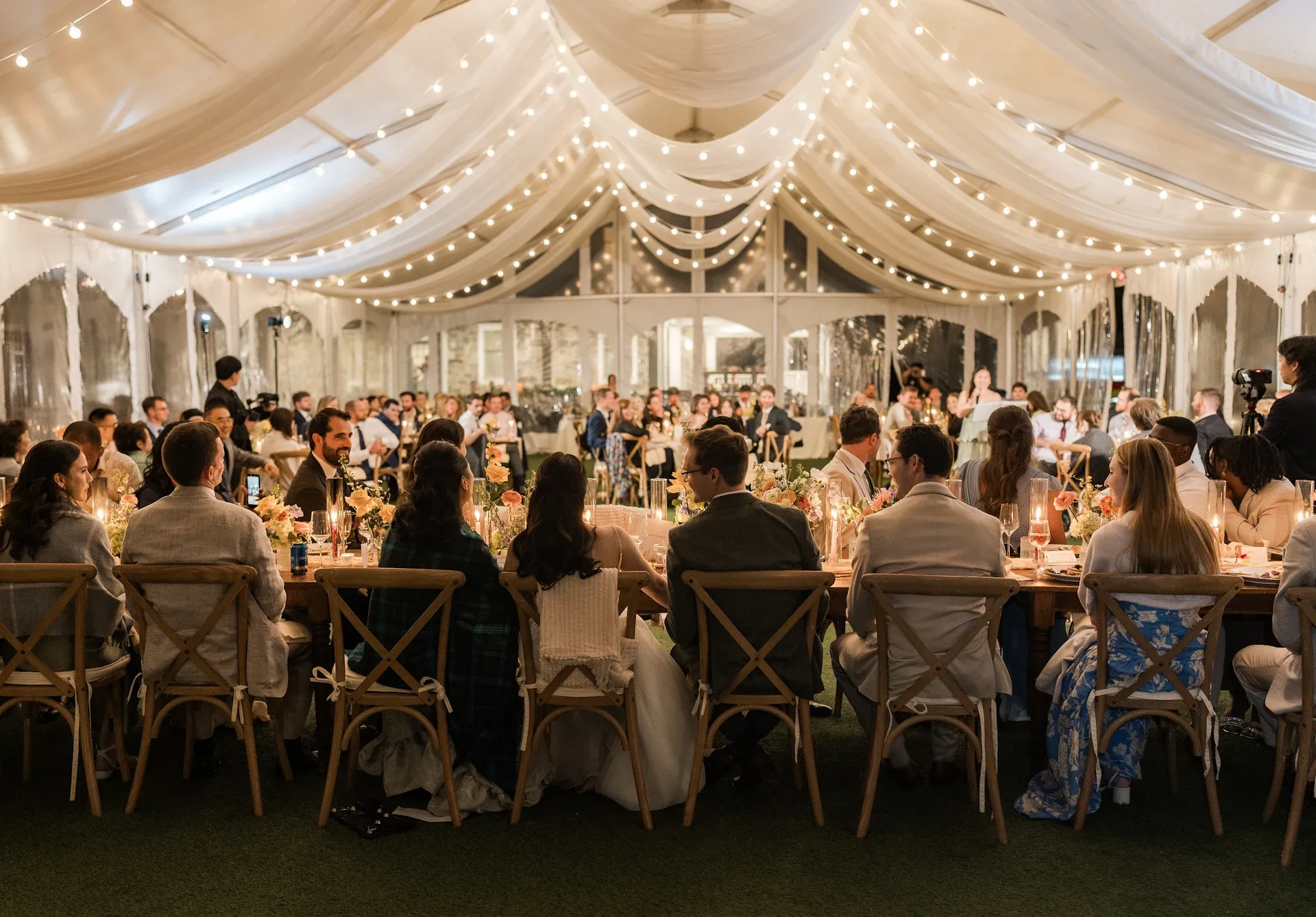 Lake House Guest Cottages of the Berkshires, Lanesborough Lanesboro MA Mass. wedding DJ tent lighting drapery