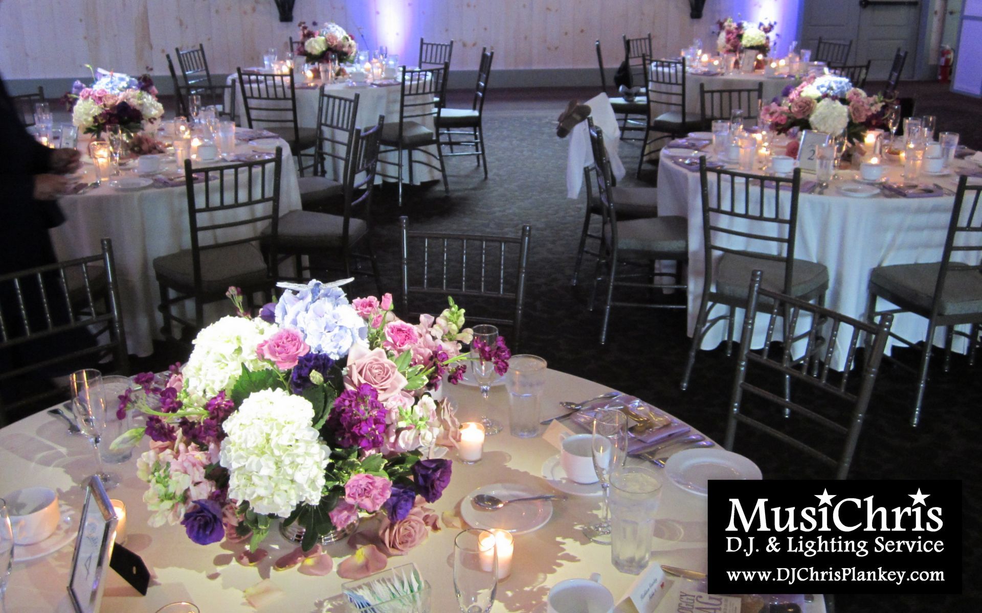 Barrington Hall, Great Barrington, MA wedding venue Crissey Farm wedding DJ lighting drapery