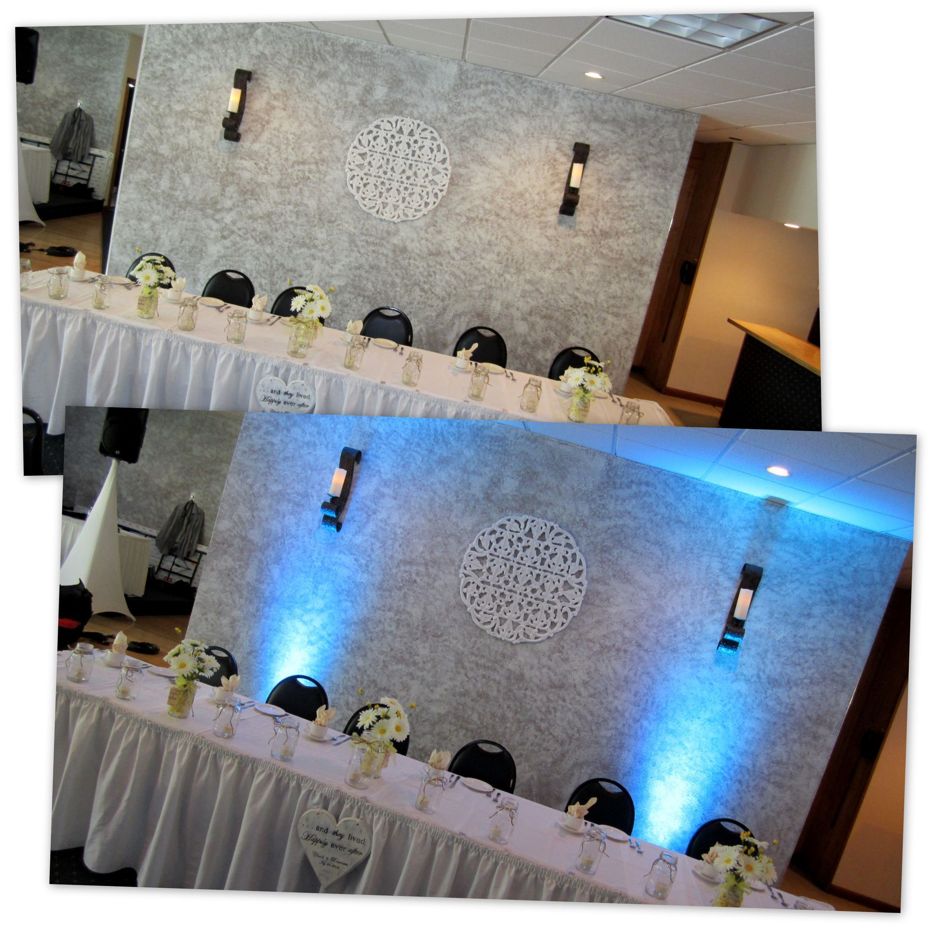 uplighting before and after