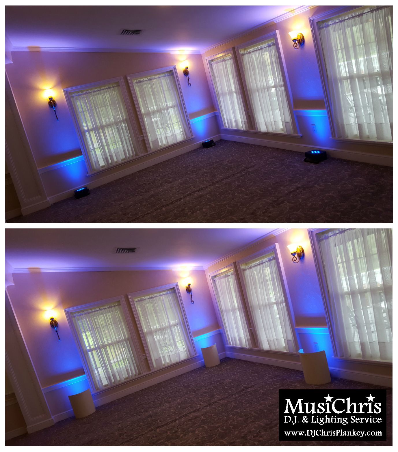 Uplighting by DJ Chris Plankey