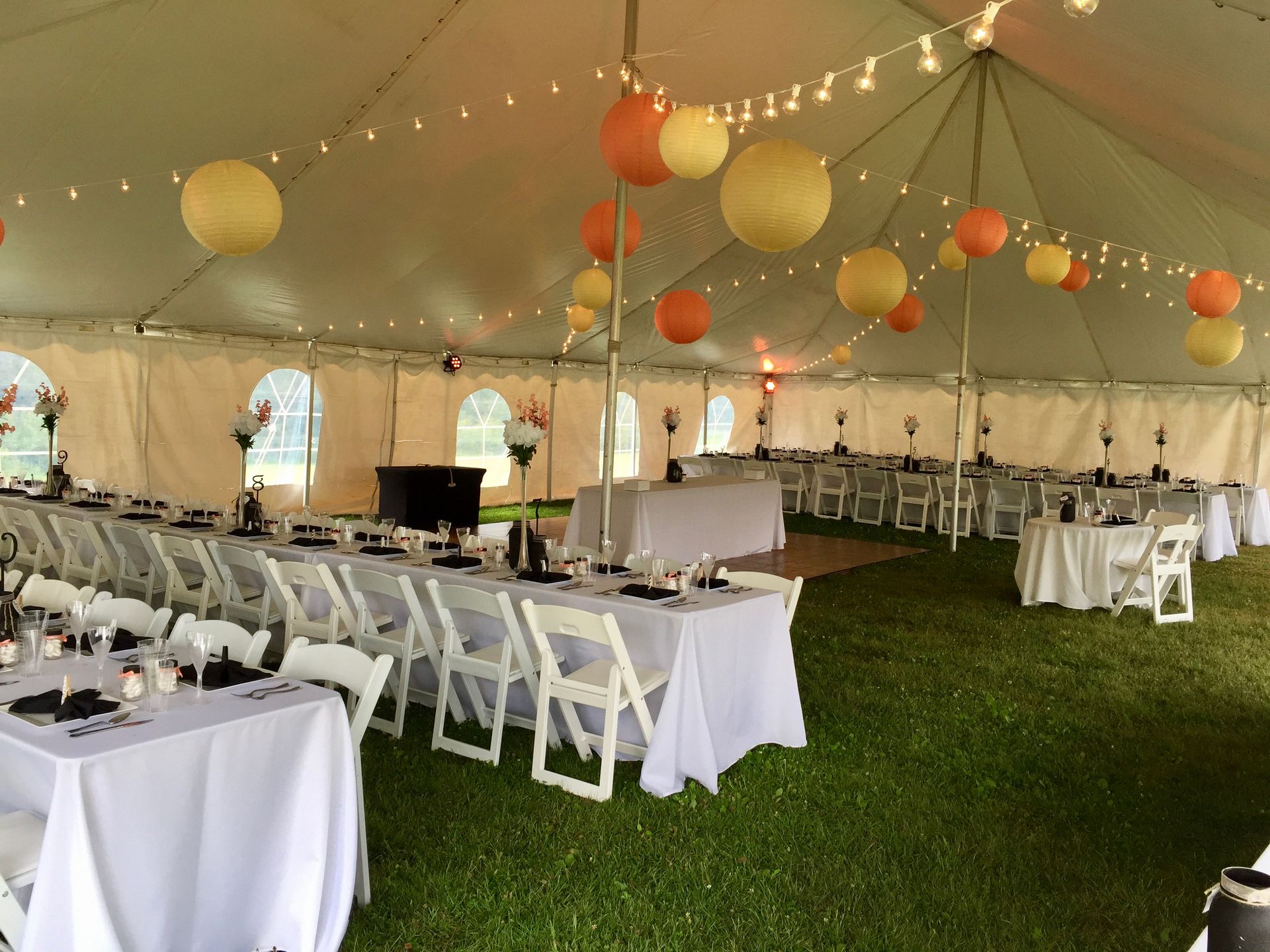 Event Wedding Tent Lights Lighting Drapes Drapery Service Provider in Berkshires Western MA Mass. Lanesboro Lanesborough