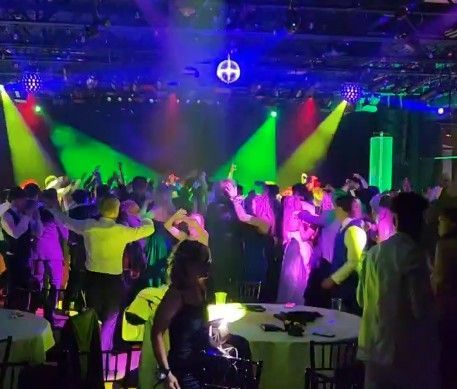 Stationery Factory prom DJ lighting drapery Dalton, Mass.